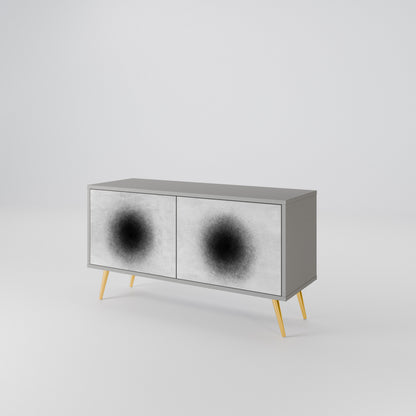 BLACK HOLE Móvel de TV Compacto de 2 Portas