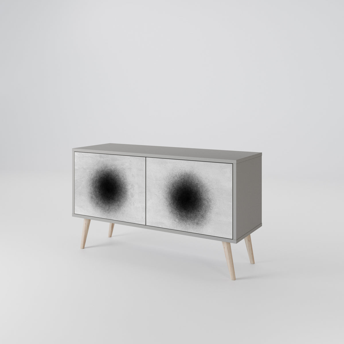 BLACK HOLE Kompaktní dvoudveřový TV stolek