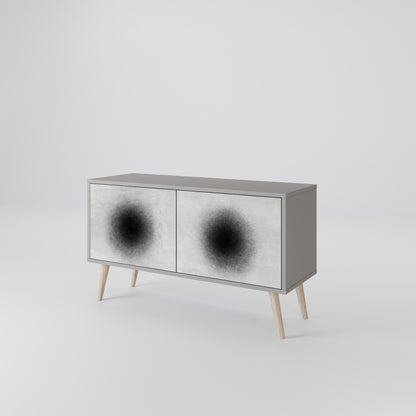BLACK HOLE Móvel de TV Compacto de 2 Portas