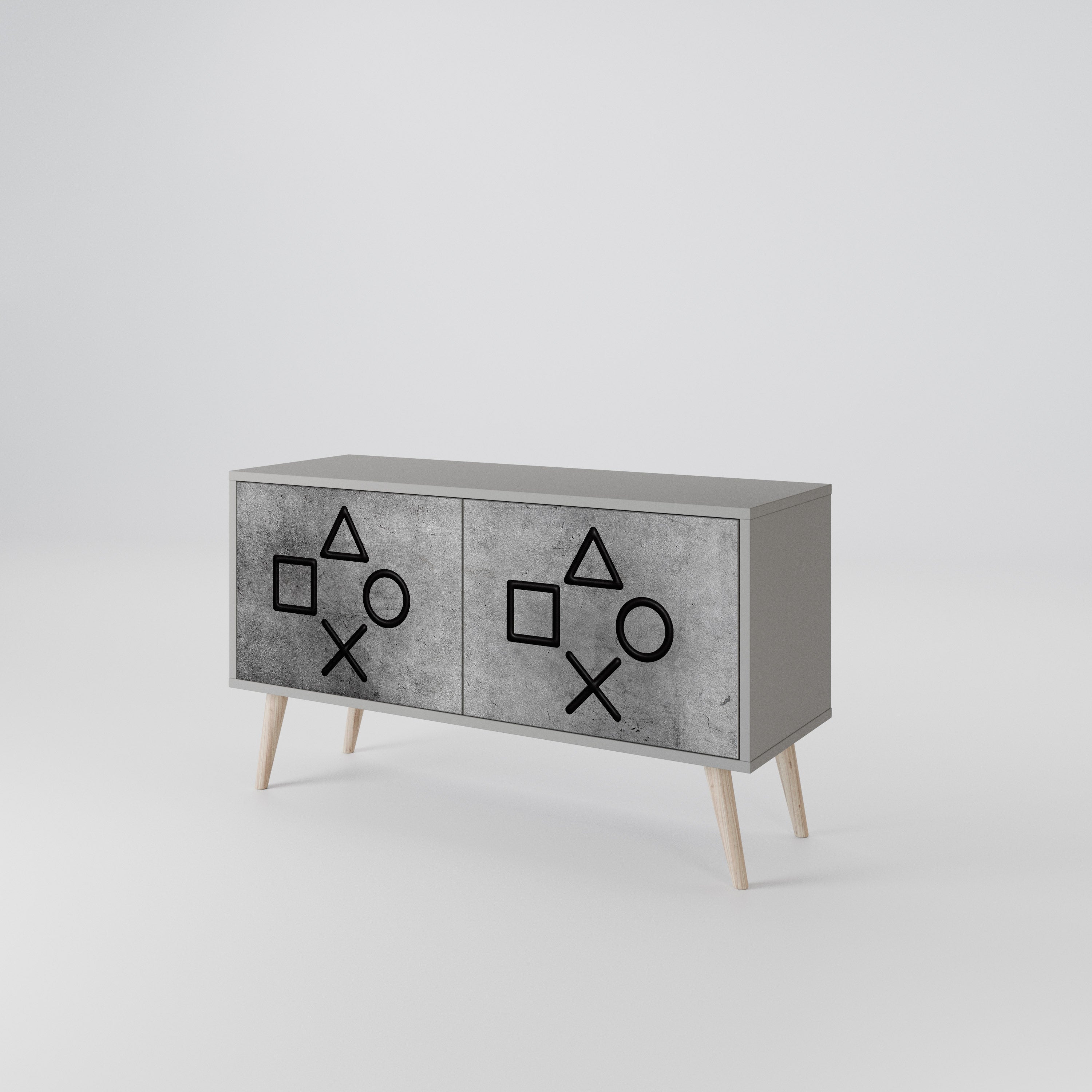 GAMER CHOICE Compact 2-Door TV Cabinet