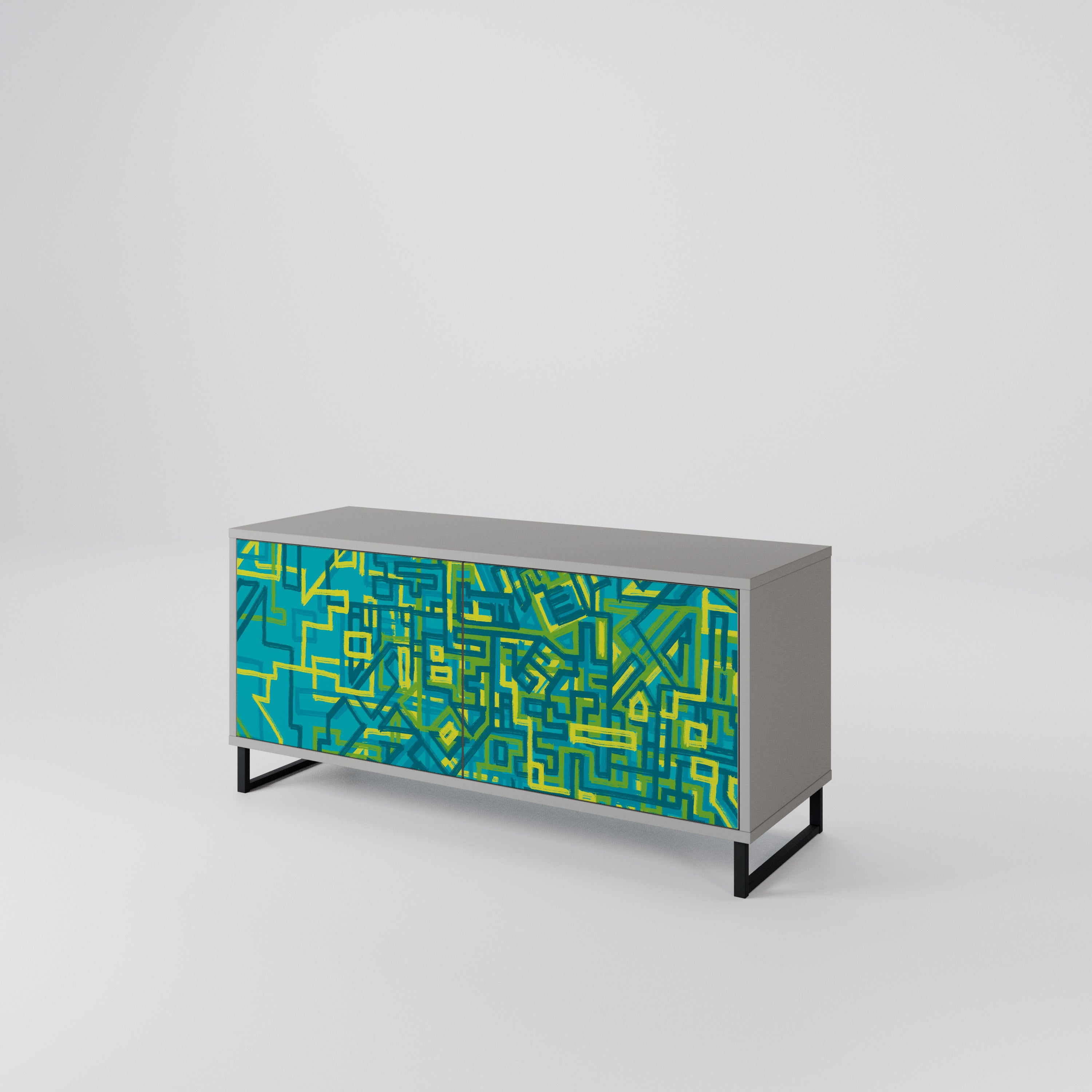 NOSTALGIC MEMORIES Compact 2-Door TV Cabinet