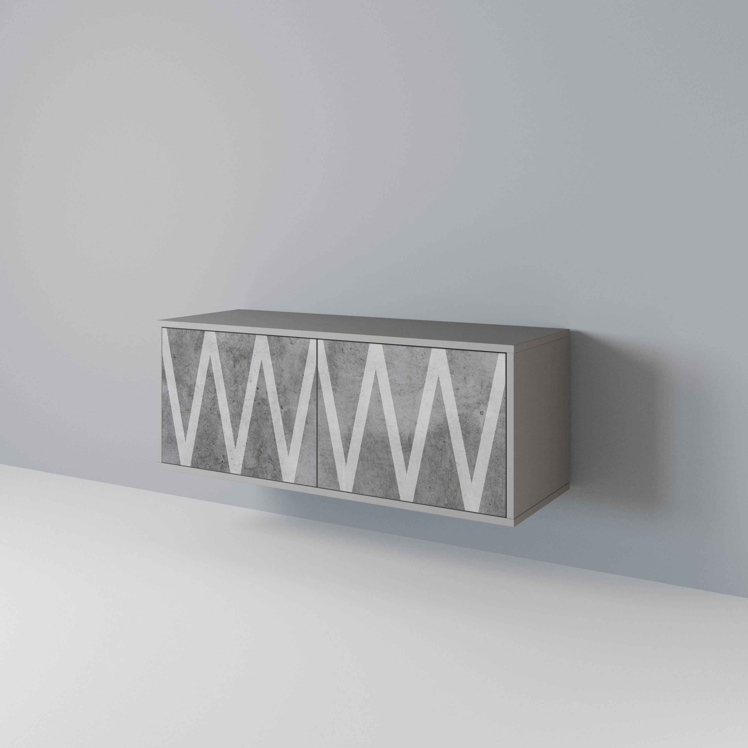 SOLID ZIG ZAG Συμπαγές έπιπλο τηλεόρασης 2-θυρών