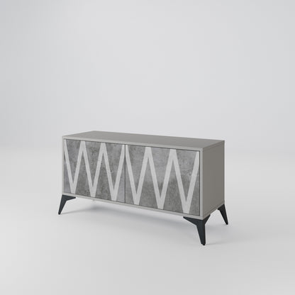 SOLID ZIG ZAG Kompaktní dvoudveřový TV stolek