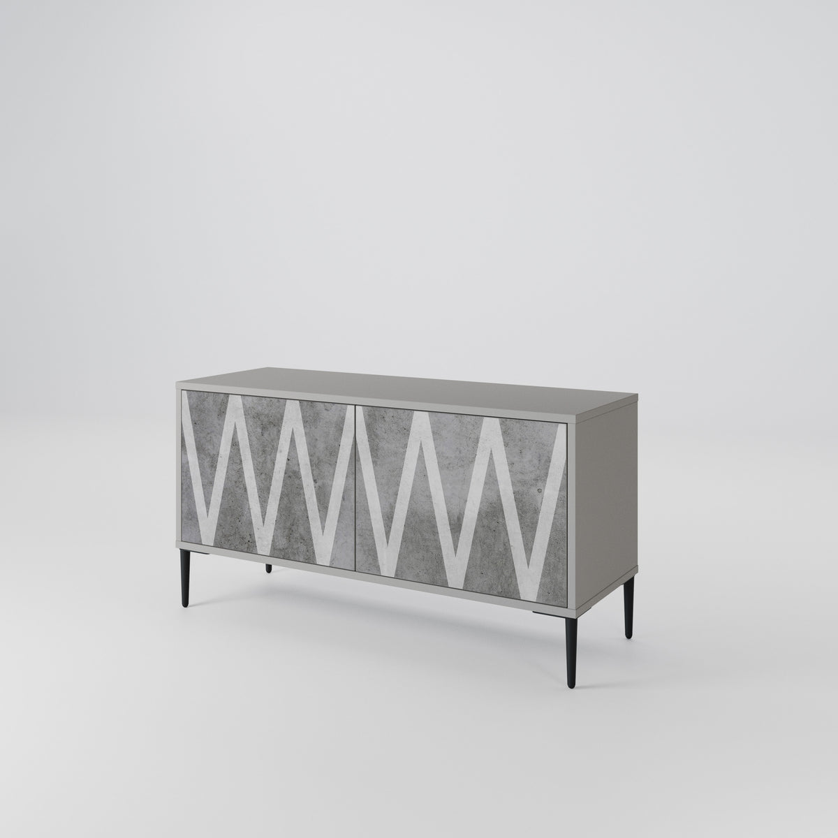 SOLID ZIG ZAG Kompaktní dvoudveřový TV stolek