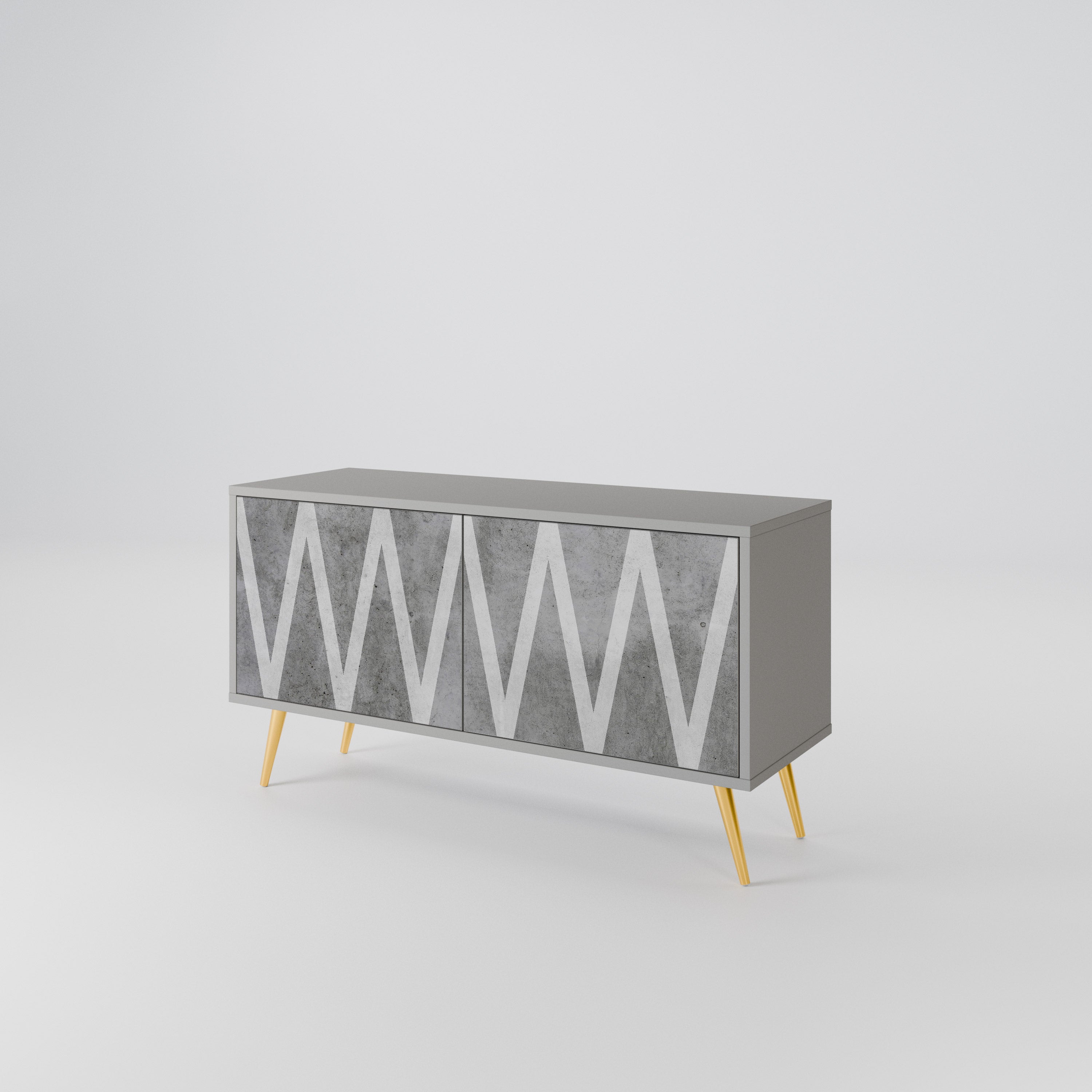 SOLID ZIG ZAG Συμπαγές έπιπλο τηλεόρασης 2-θυρών