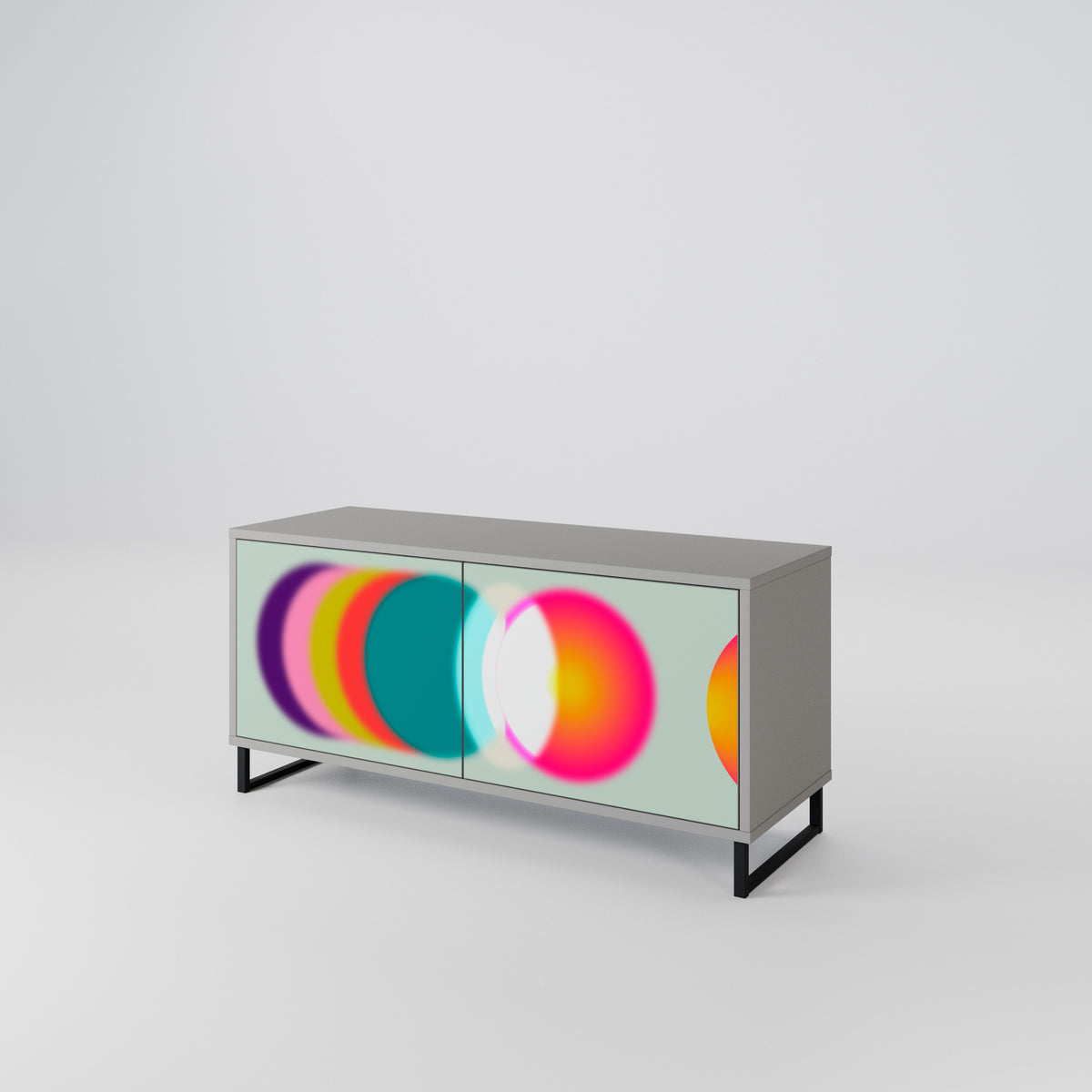 SYMPHONY OF COLORS Kompakt TV-bänk med 2 dörrar