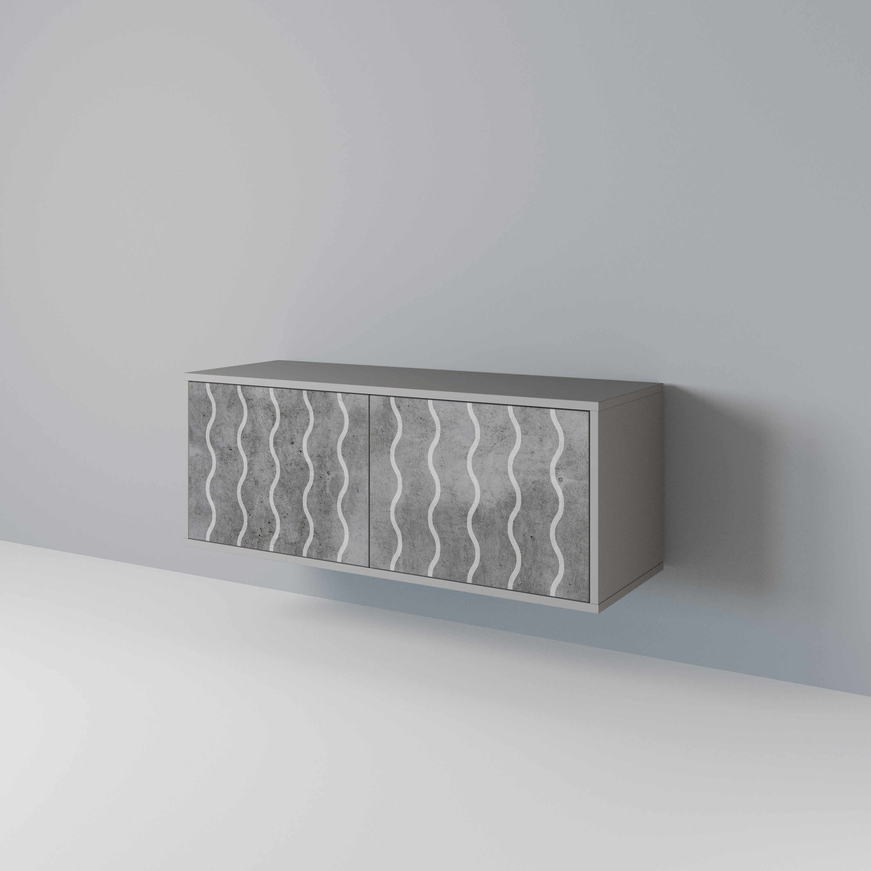 WAVES OF CONCRETE Συμπαγές έπιπλο τηλεόρασης 2-θυρών