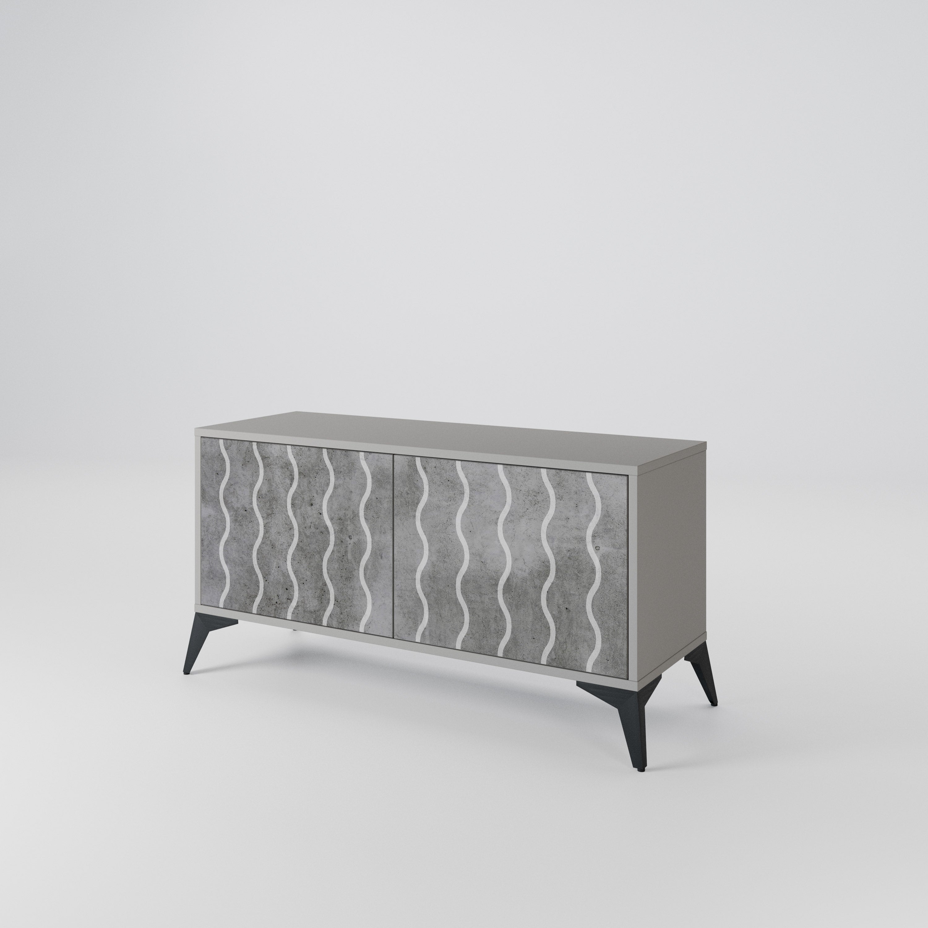WAVES OF CONCRETE Συμπαγές έπιπλο τηλεόρασης 2-θυρών