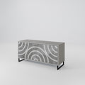 CIRCLE CONCRETE Compact 2-Door TV Cabinet
