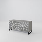 CIRCLE CONCRETE Compact 2-Door TV Cabinet
