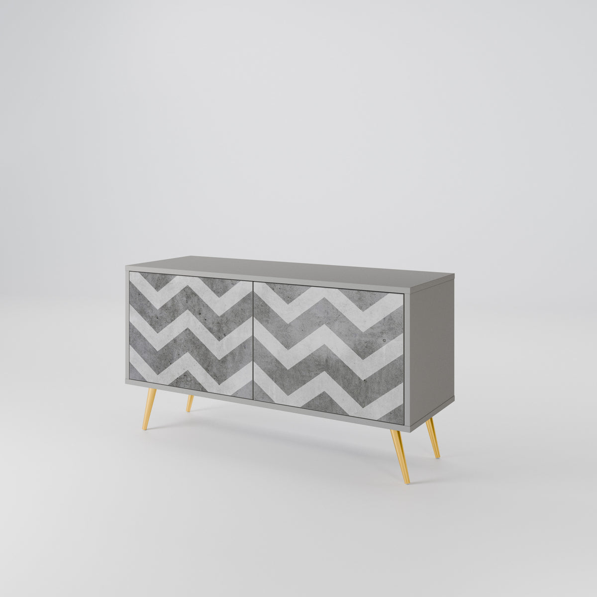TOUGH ZIG ZAG Kompakt TV-bänk med 2 dörrar
