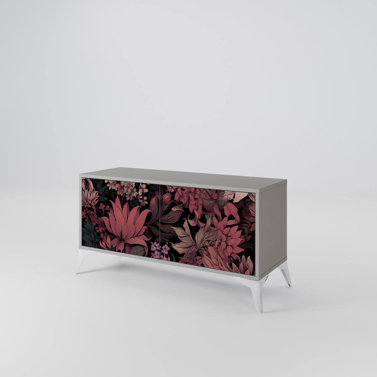 FLORAL WHISPER Kompakt TV-bänk med 2 dörrar