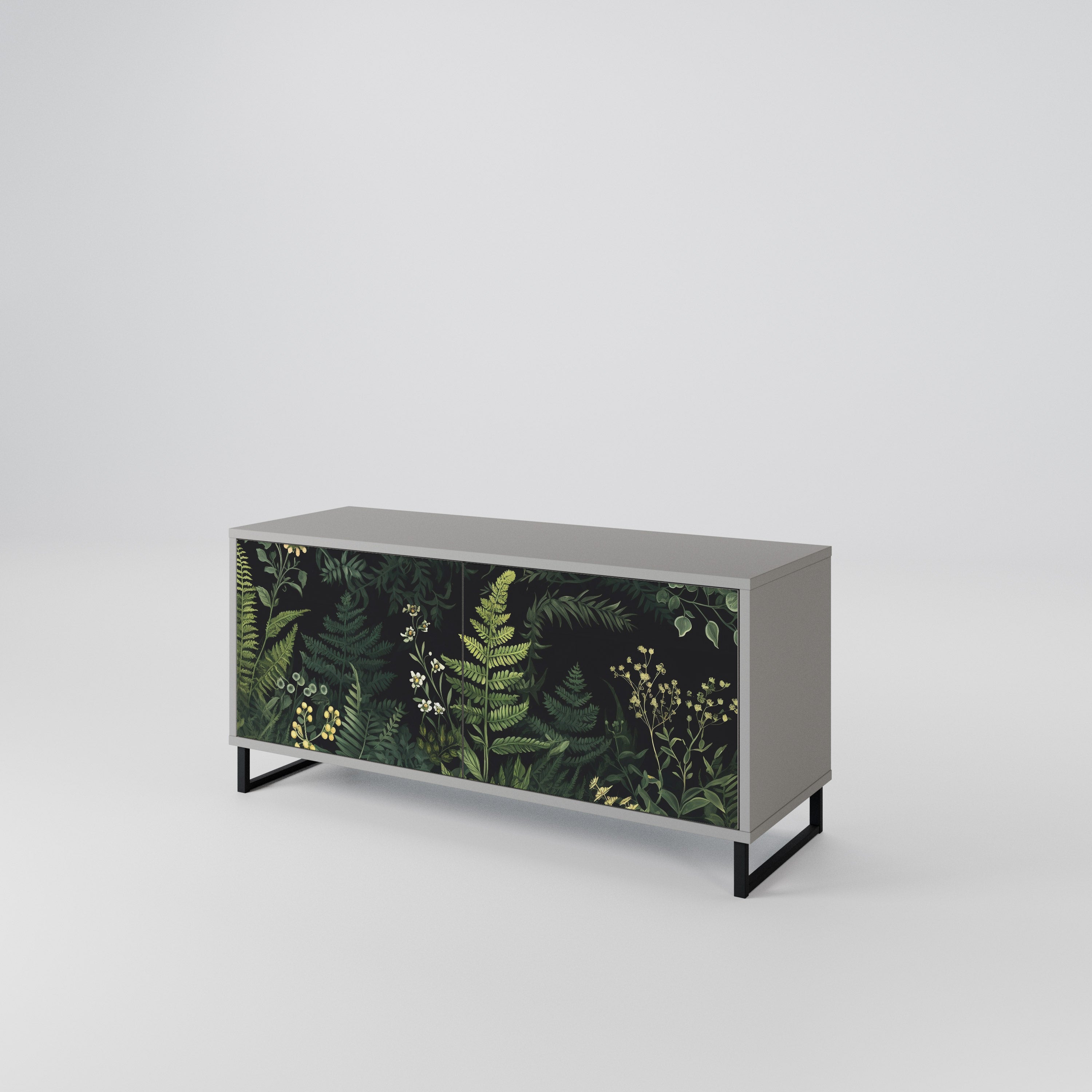 FERN FLOWERS Compact 2-Door TV Cabinet