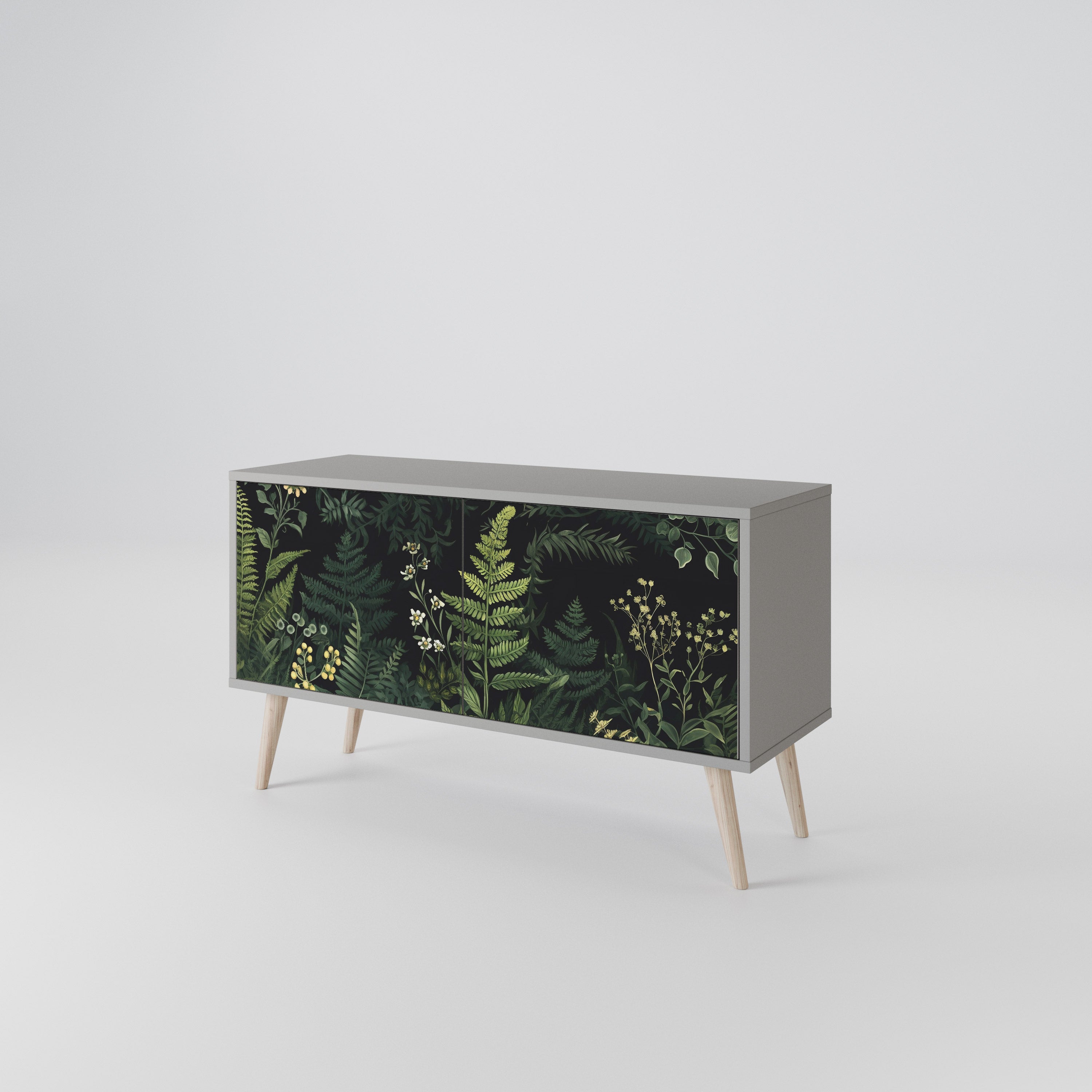FERN FLOWERS Compact 2-Door TV Cabinet