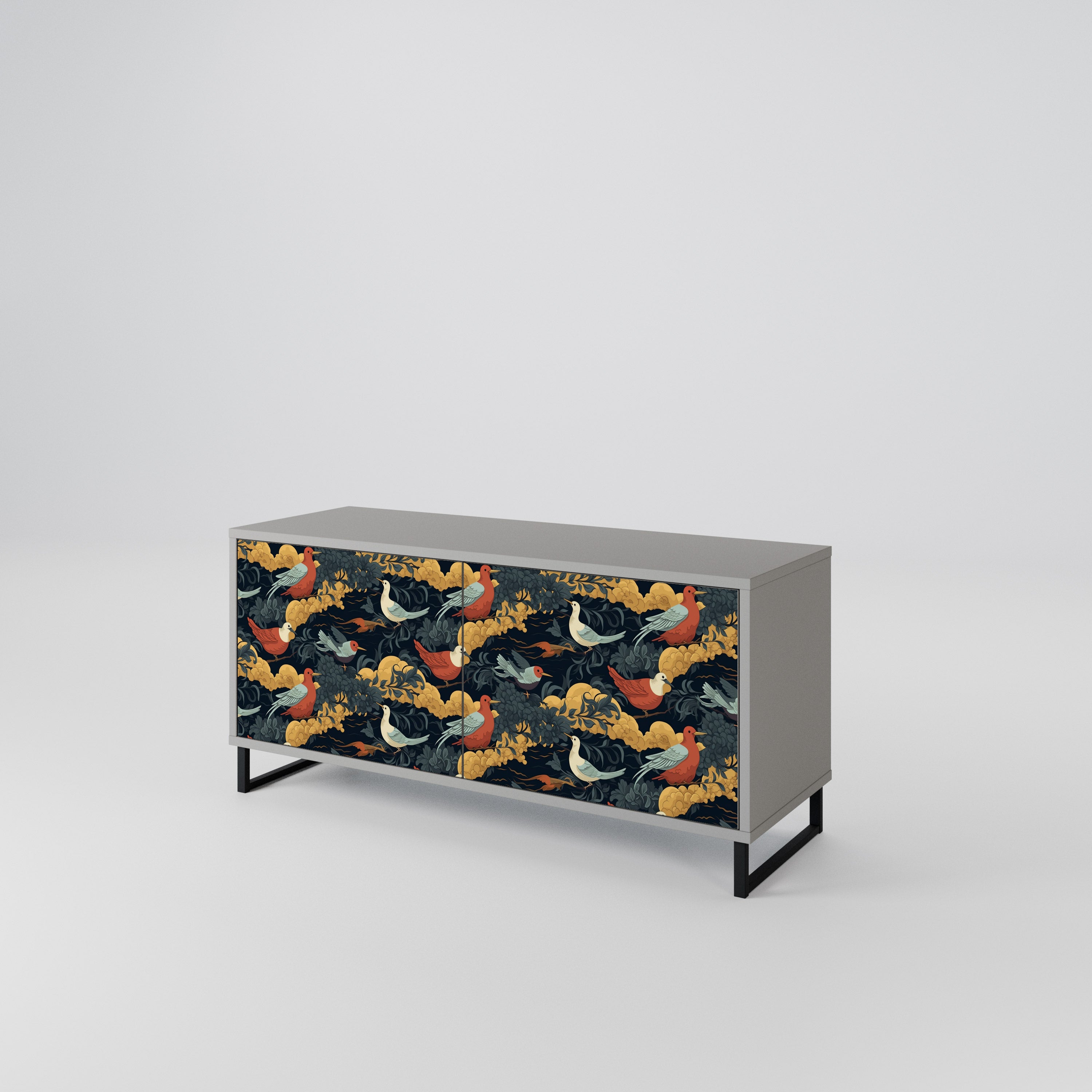 FOWLY DAZE Compact 2-Door TV Cabinet