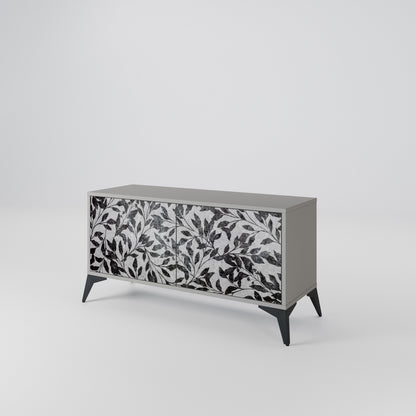CHARCOAL SPROUT Kompakt TV-bänk med 2 dörrar