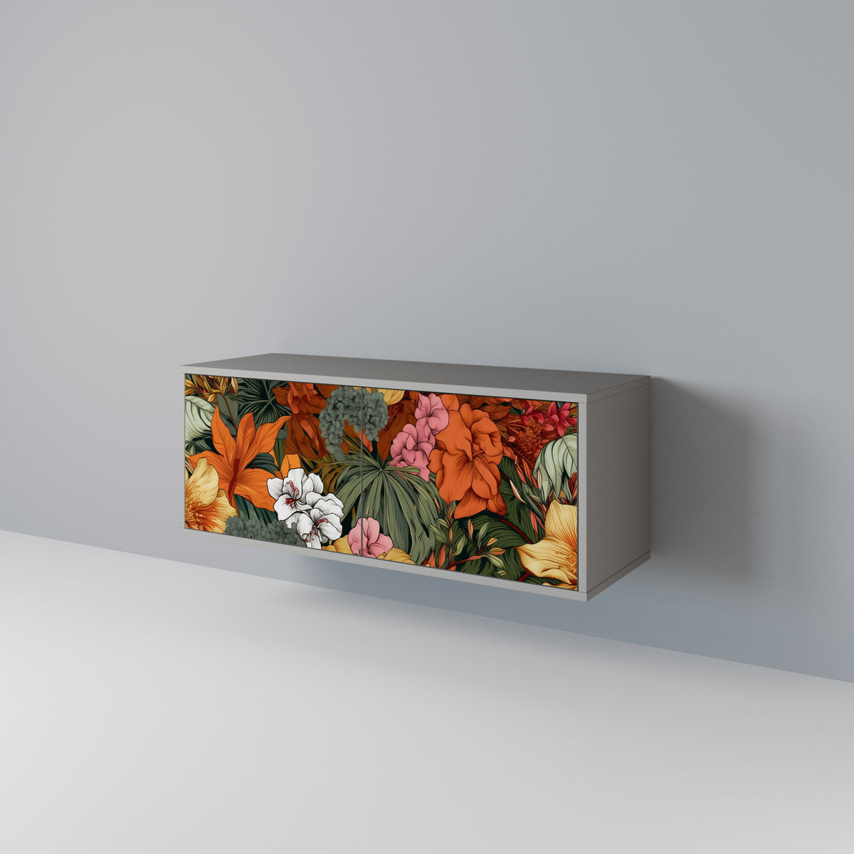 RADIANT FLORA Móvel de TV Compacto de 2 Portas