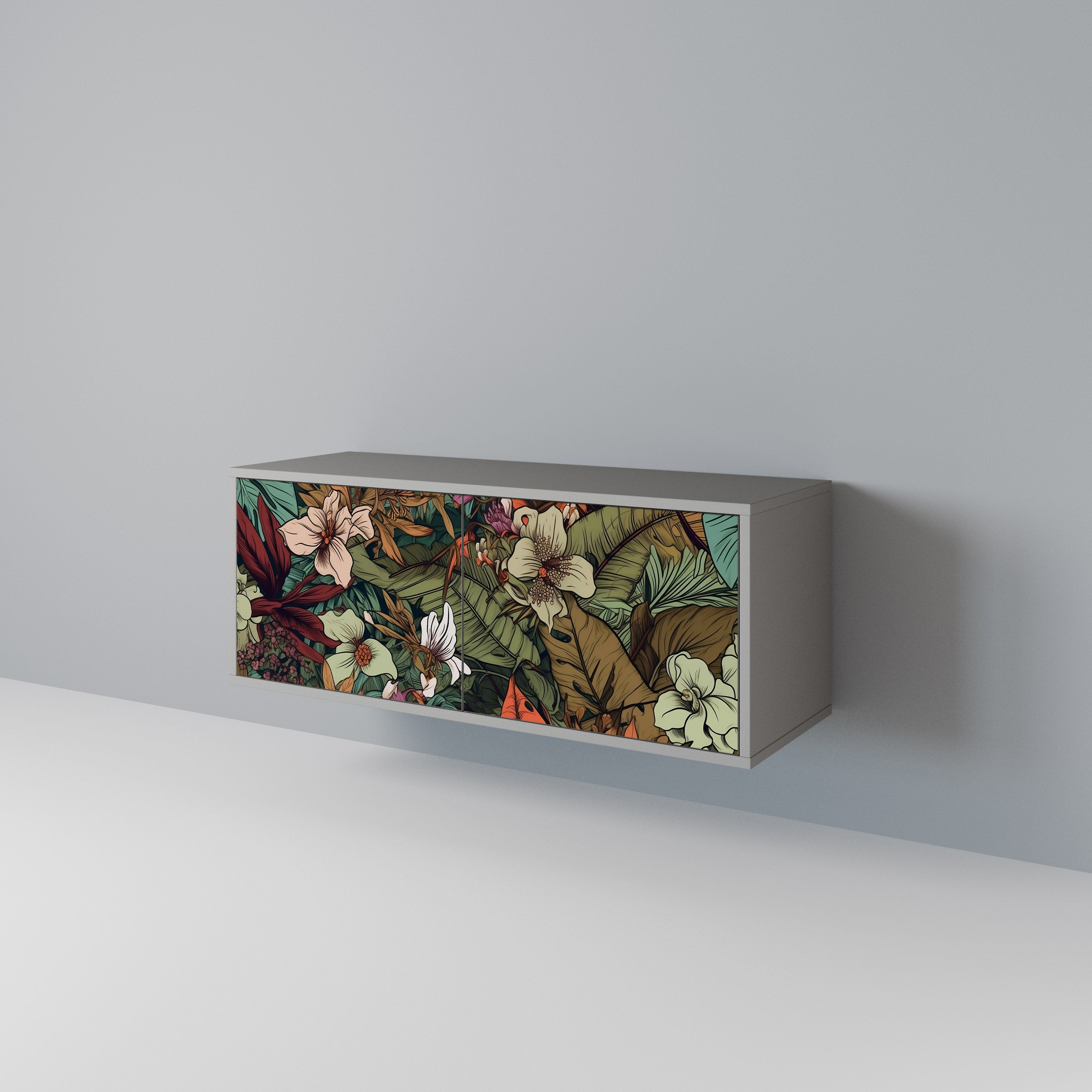 BOTANICAL EMERGENCE Compact 2-Door TV Cabinet
