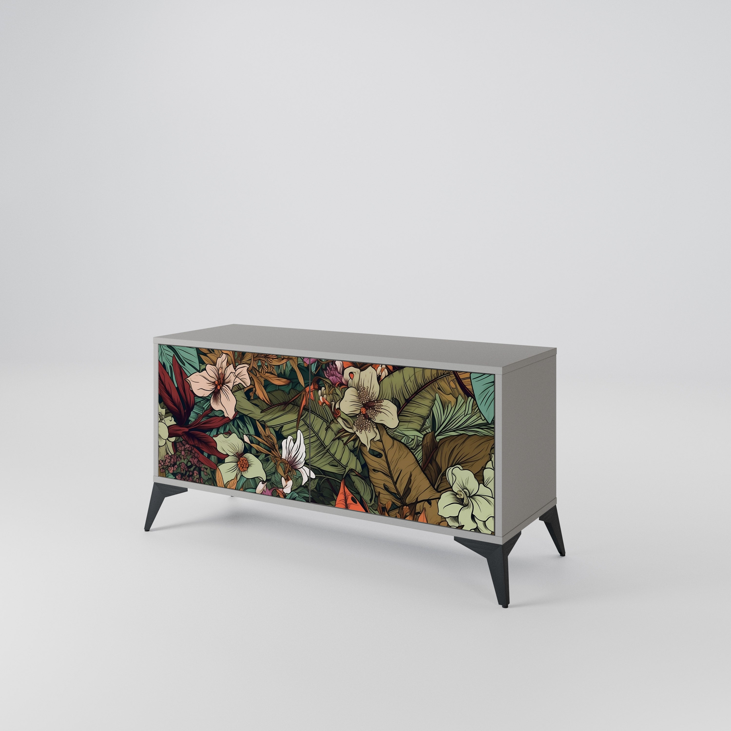 BOTANICAL EMERGENCE Compact 2-Door TV Cabinet