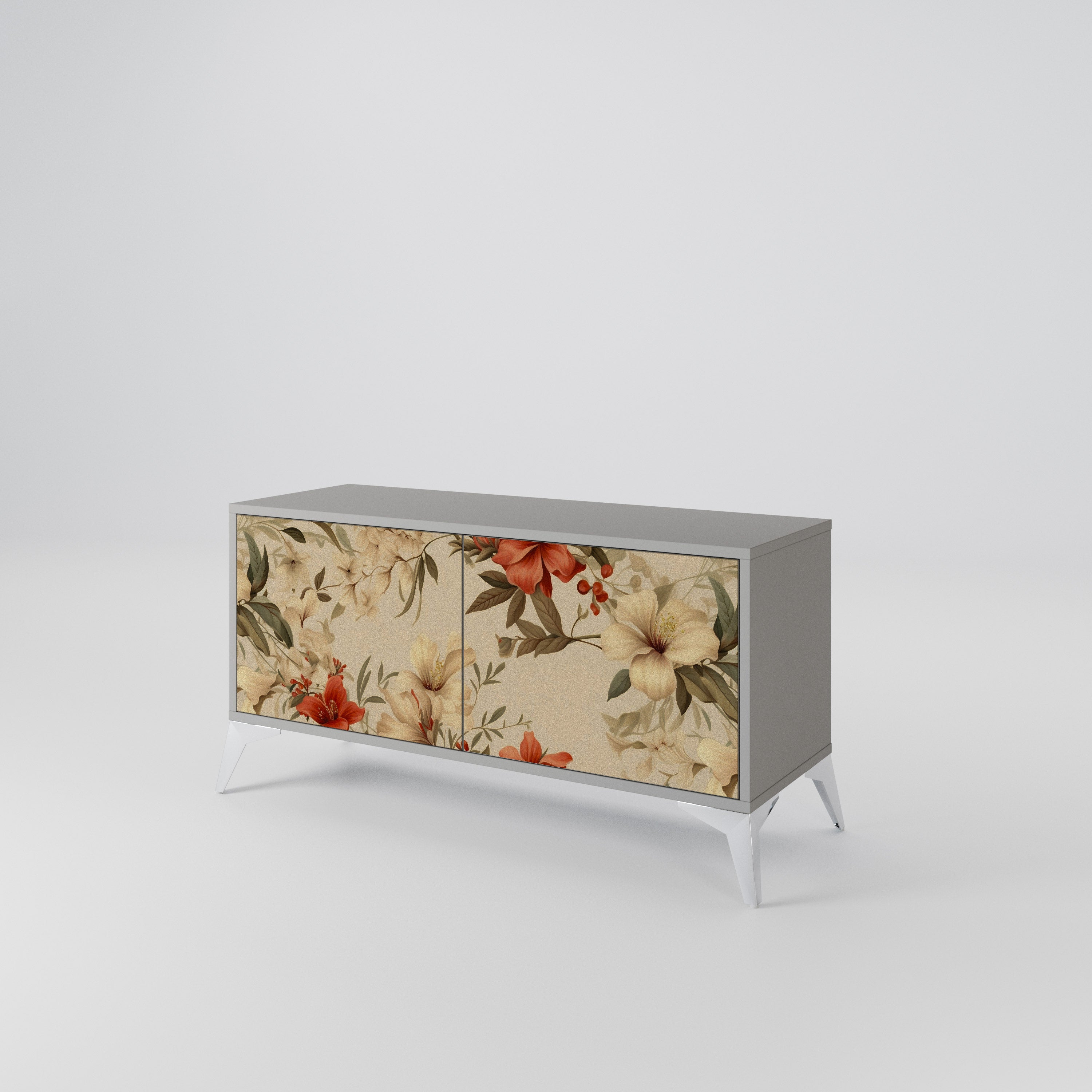 BLOOMING HARMONY Compact 2-Door TV Cabinet