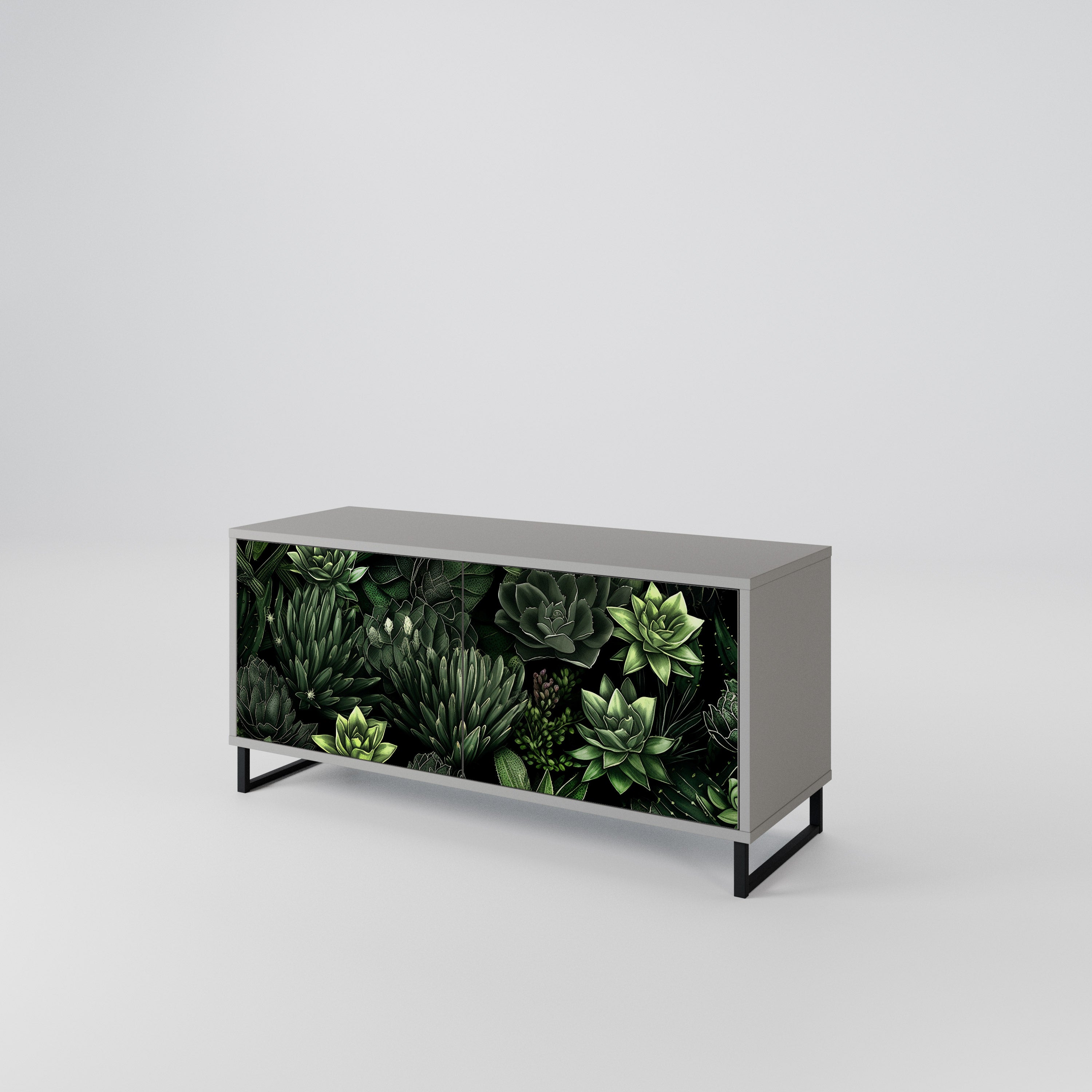 SUCCULENT JUNGLE Compact 2-Door TV Cabinet