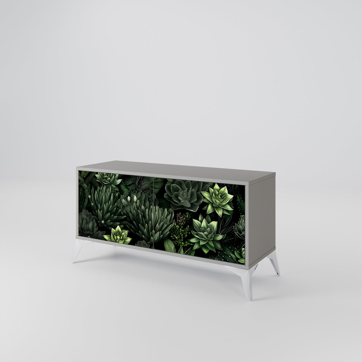 SUCCULENT JUNGLE Kompakt TV-bänk med 2 dörrar