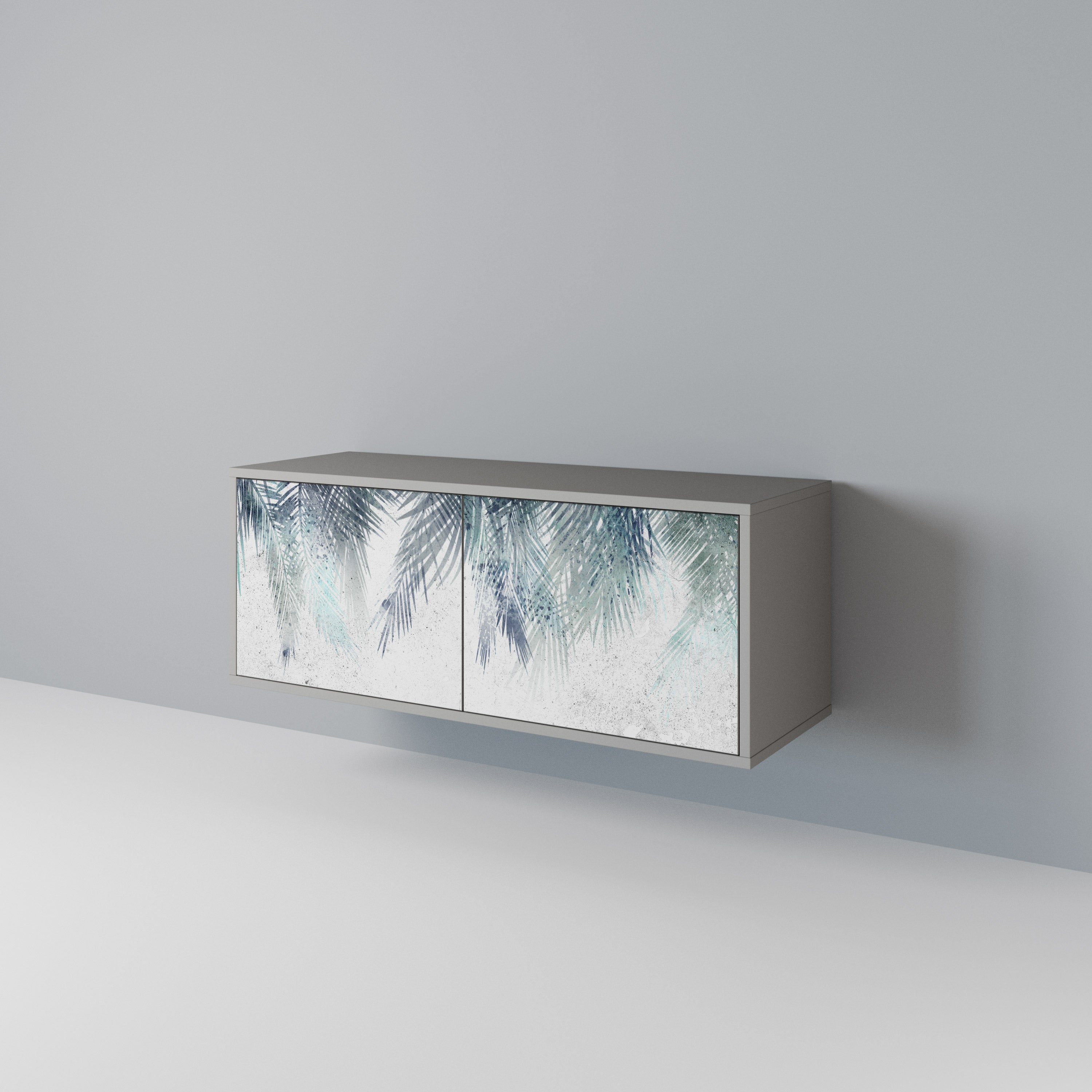 PALM VEIL Kompakt TV-bänk med 2 dörrar