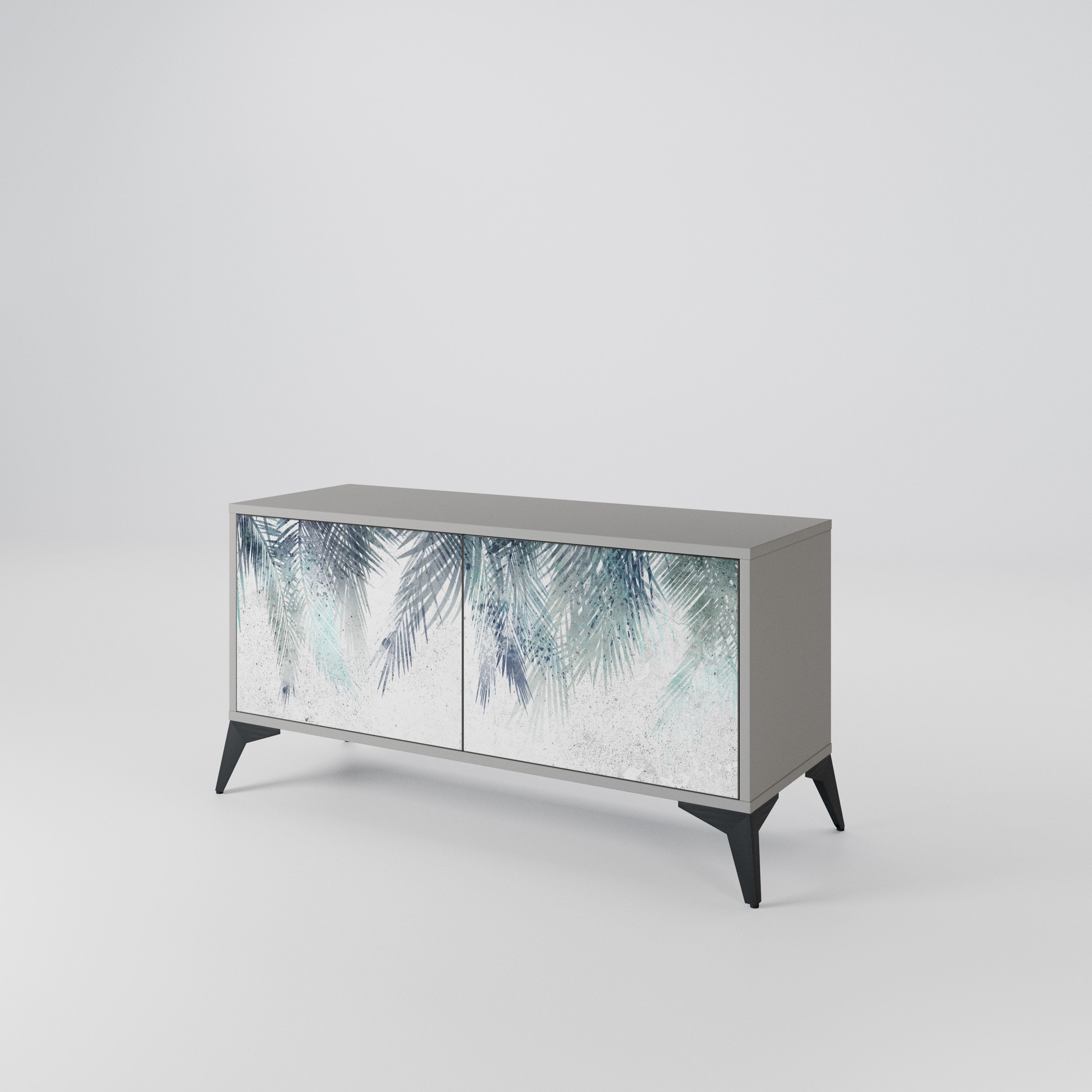 PALM VEIL Kompakt TV-bänk med 2 dörrar