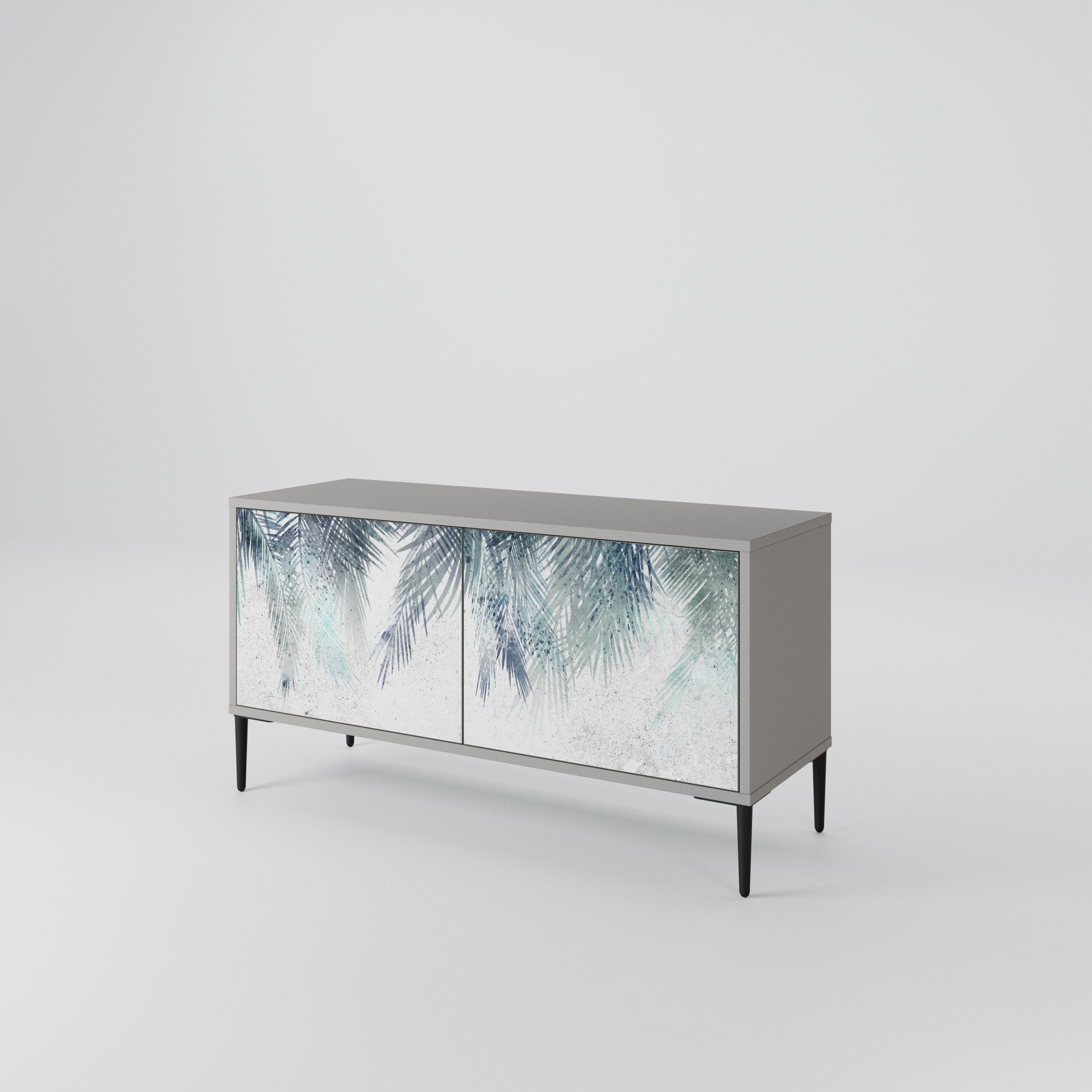 PALM VEIL Kompakt TV-bänk med 2 dörrar