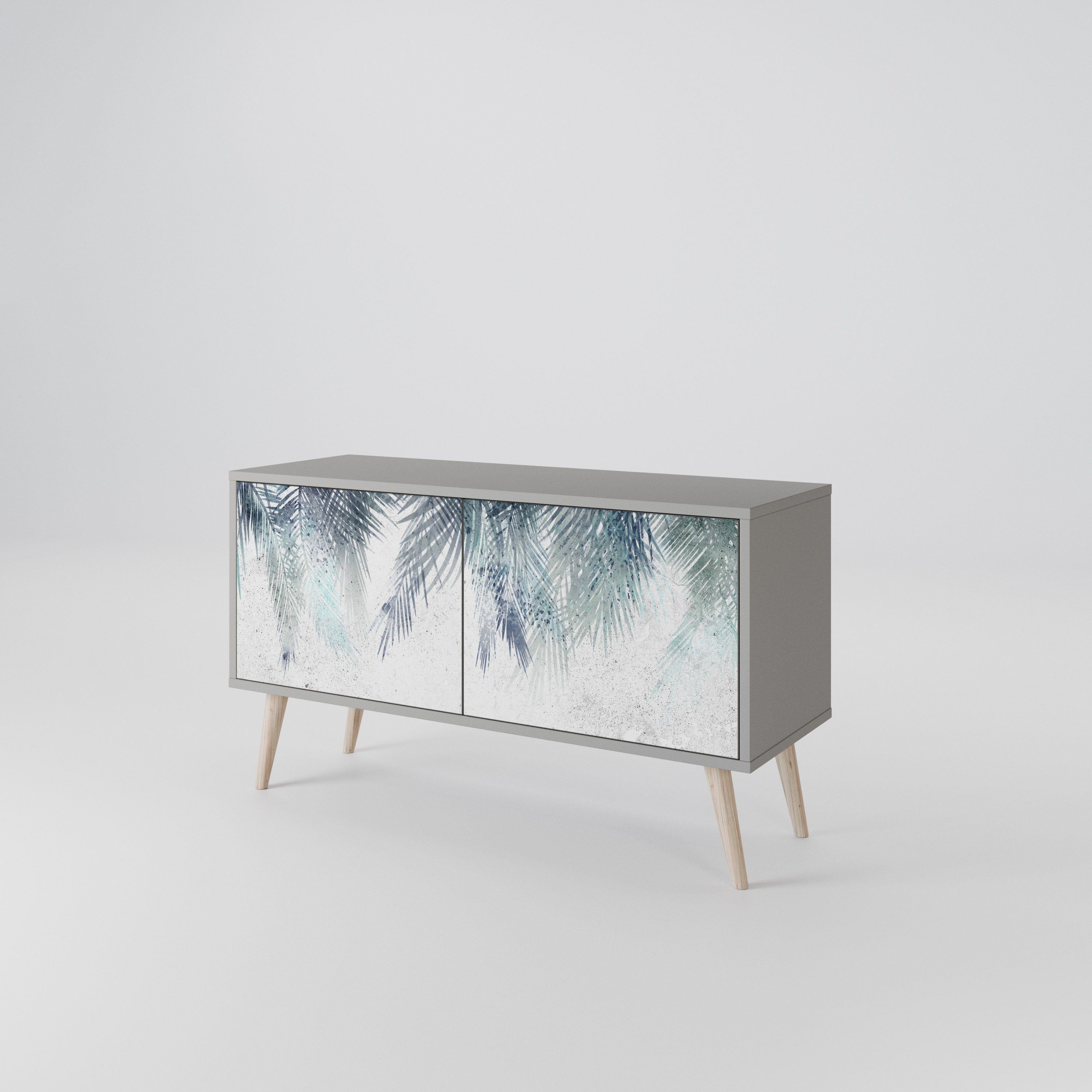 PALM VEIL Kompakt TV-bänk med 2 dörrar