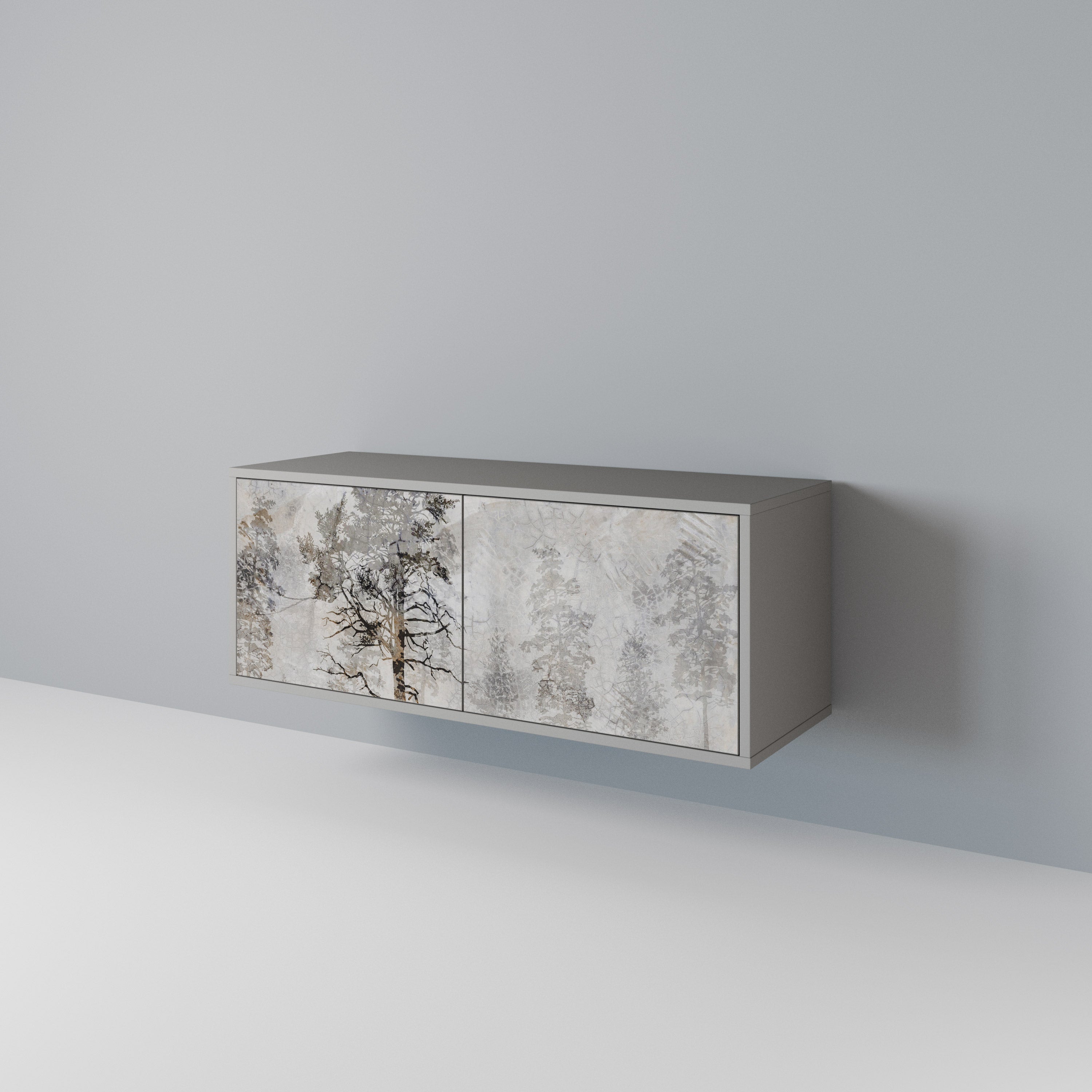 FADE IN THE TREES Kompakt TV-bänk med 2 dörrar