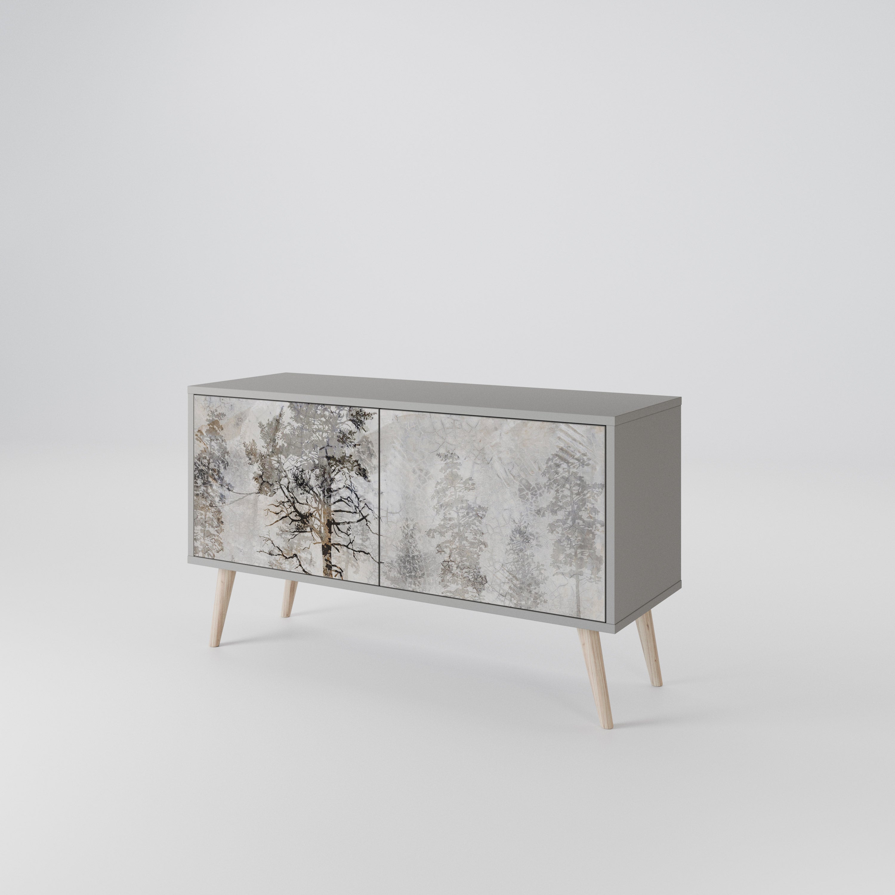 FADE IN THE TREES Kompakt TV-bänk med 2 dörrar