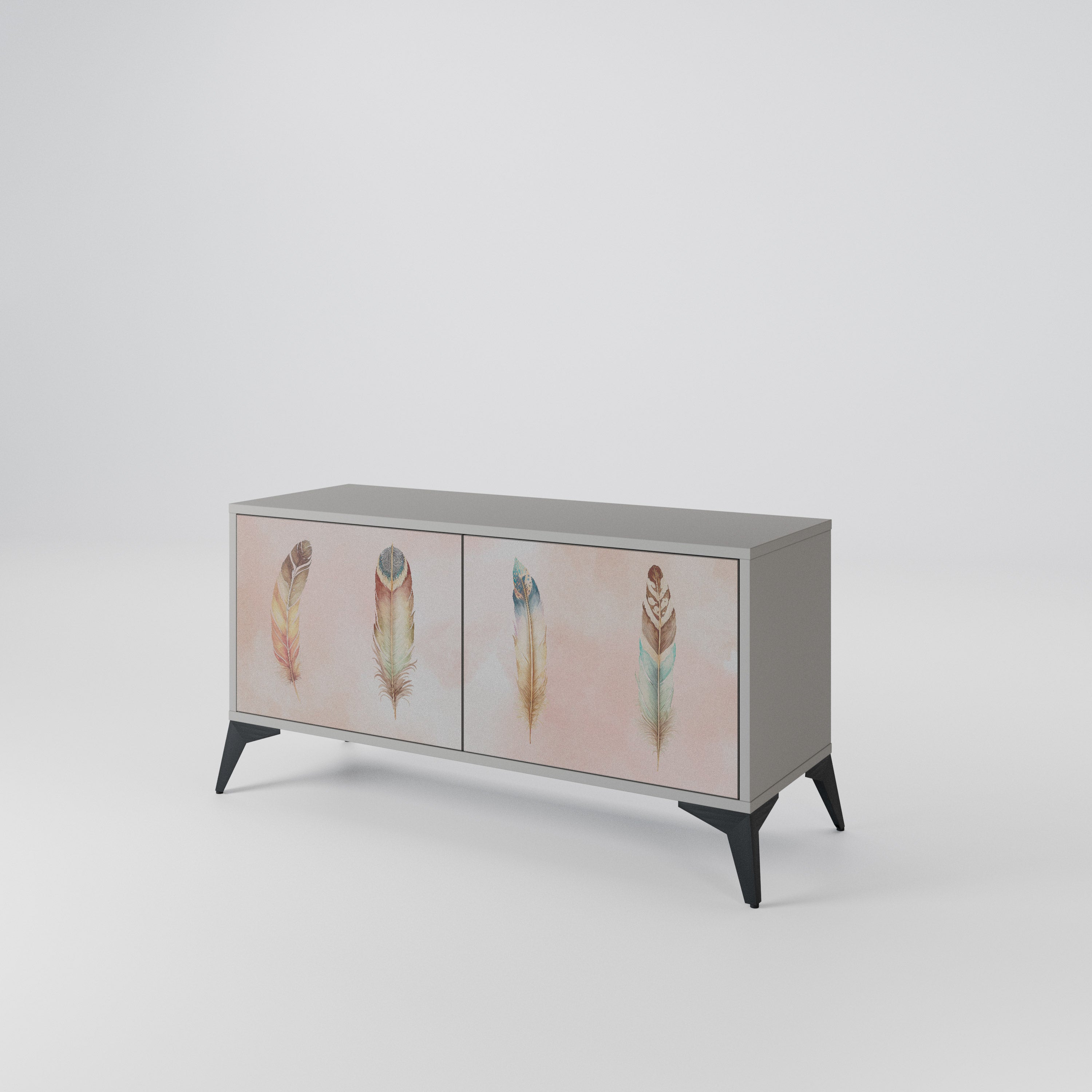 THE DELIQUESCE Mueble de TV Compacto de 2 puertas