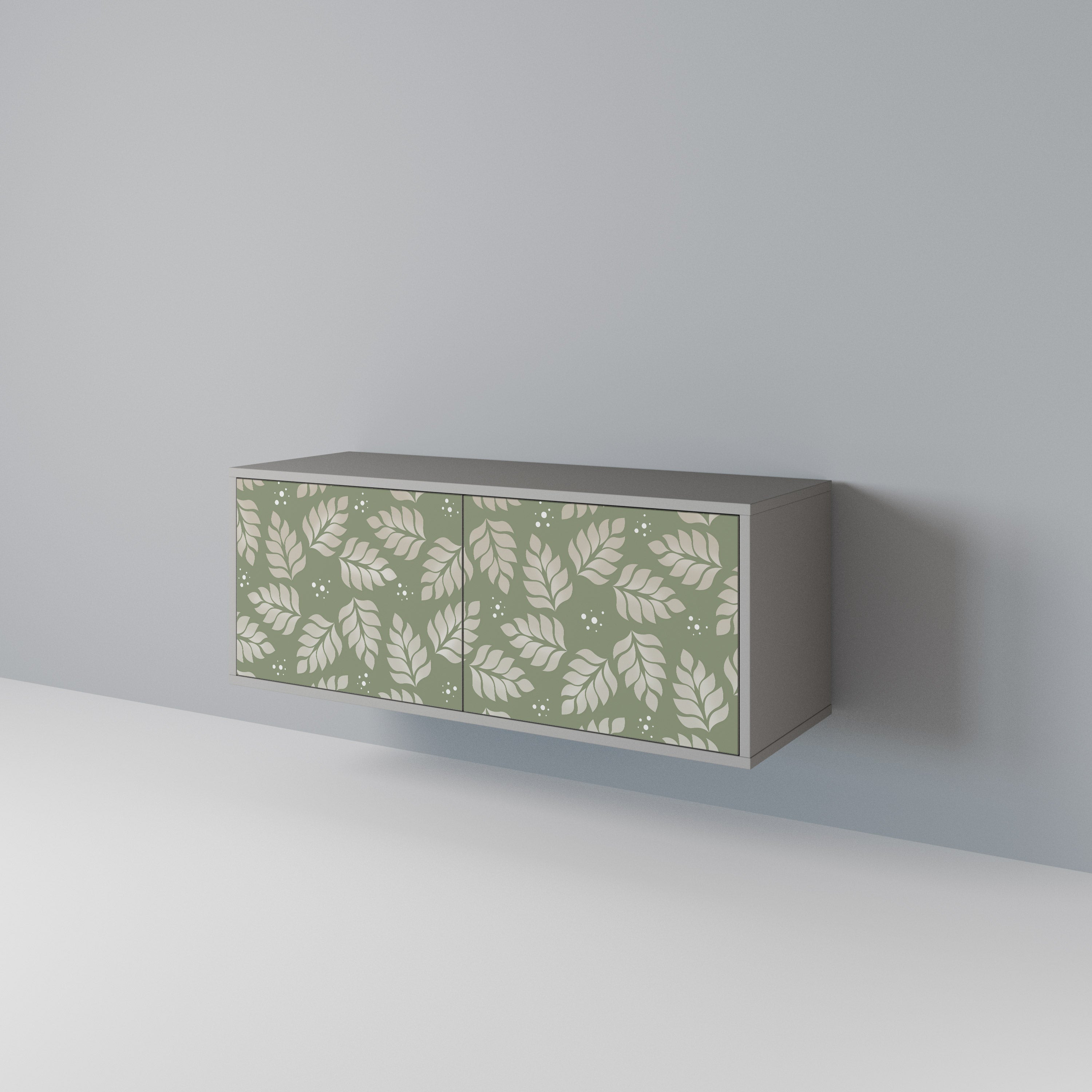 LEAVES ON GREEN Mueble de TV Compacto de 2 puertas