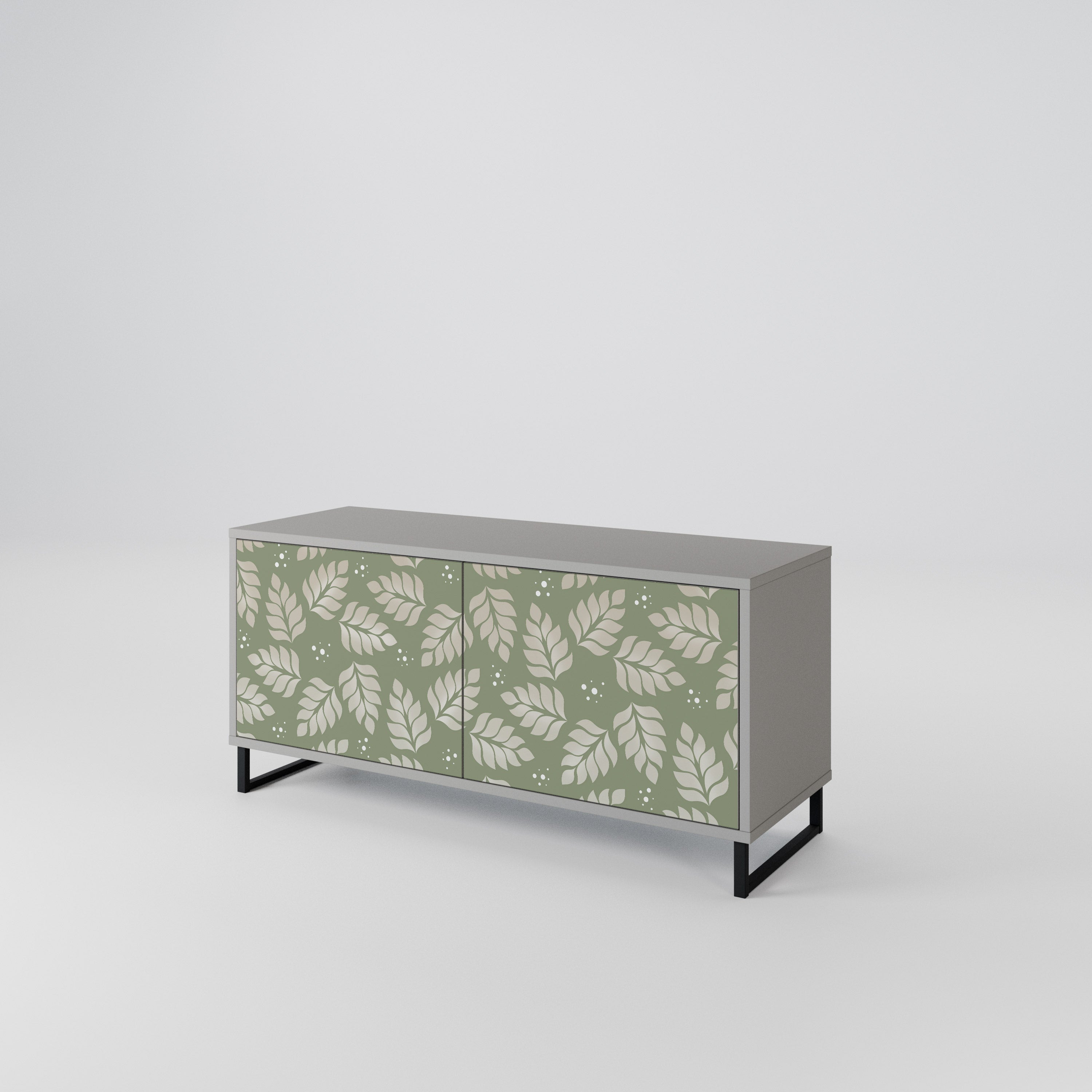LEAVES ON GREEN Mueble de TV Compacto de 2 puertas