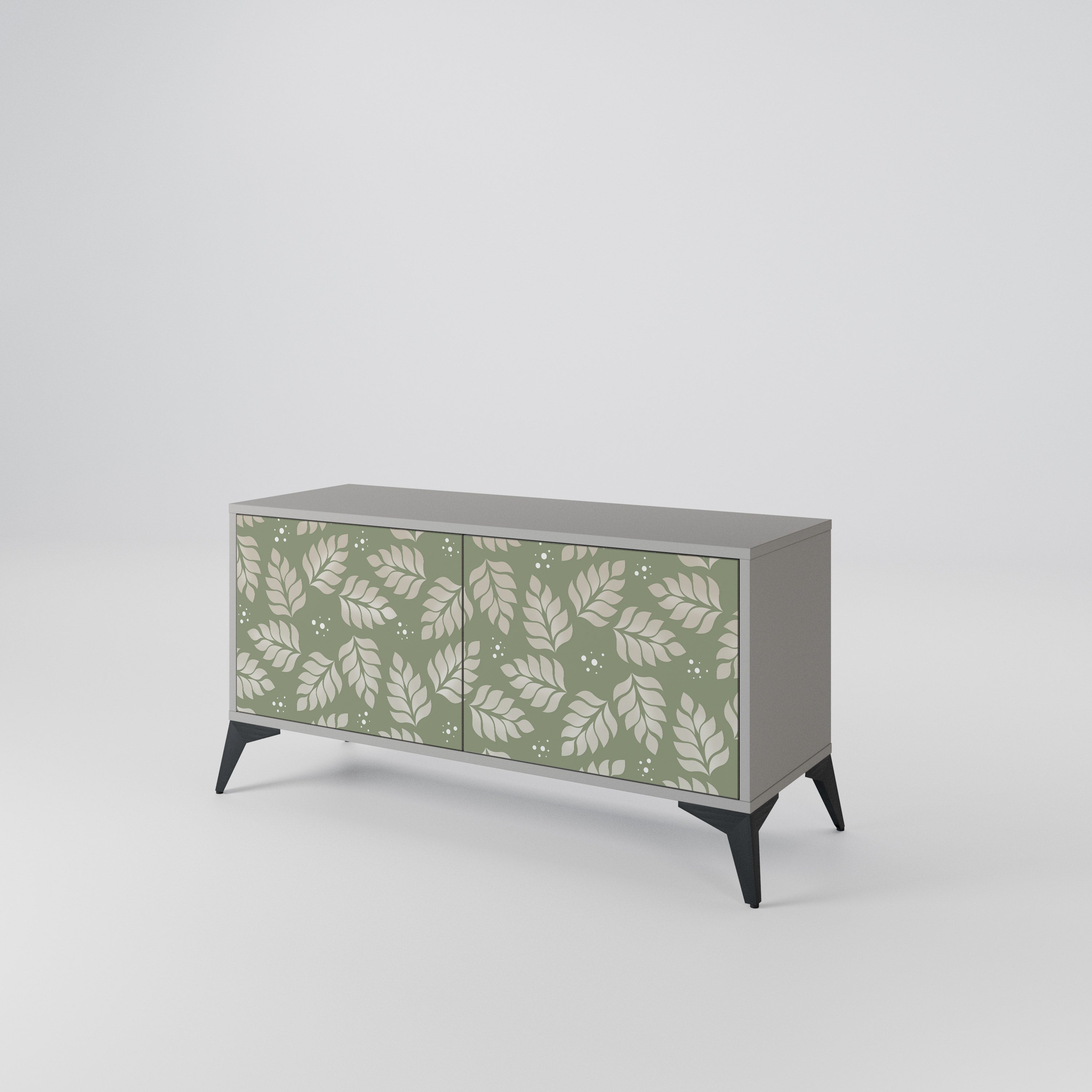 LEAVES ON GREEN Mueble de TV Compacto de 2 puertas