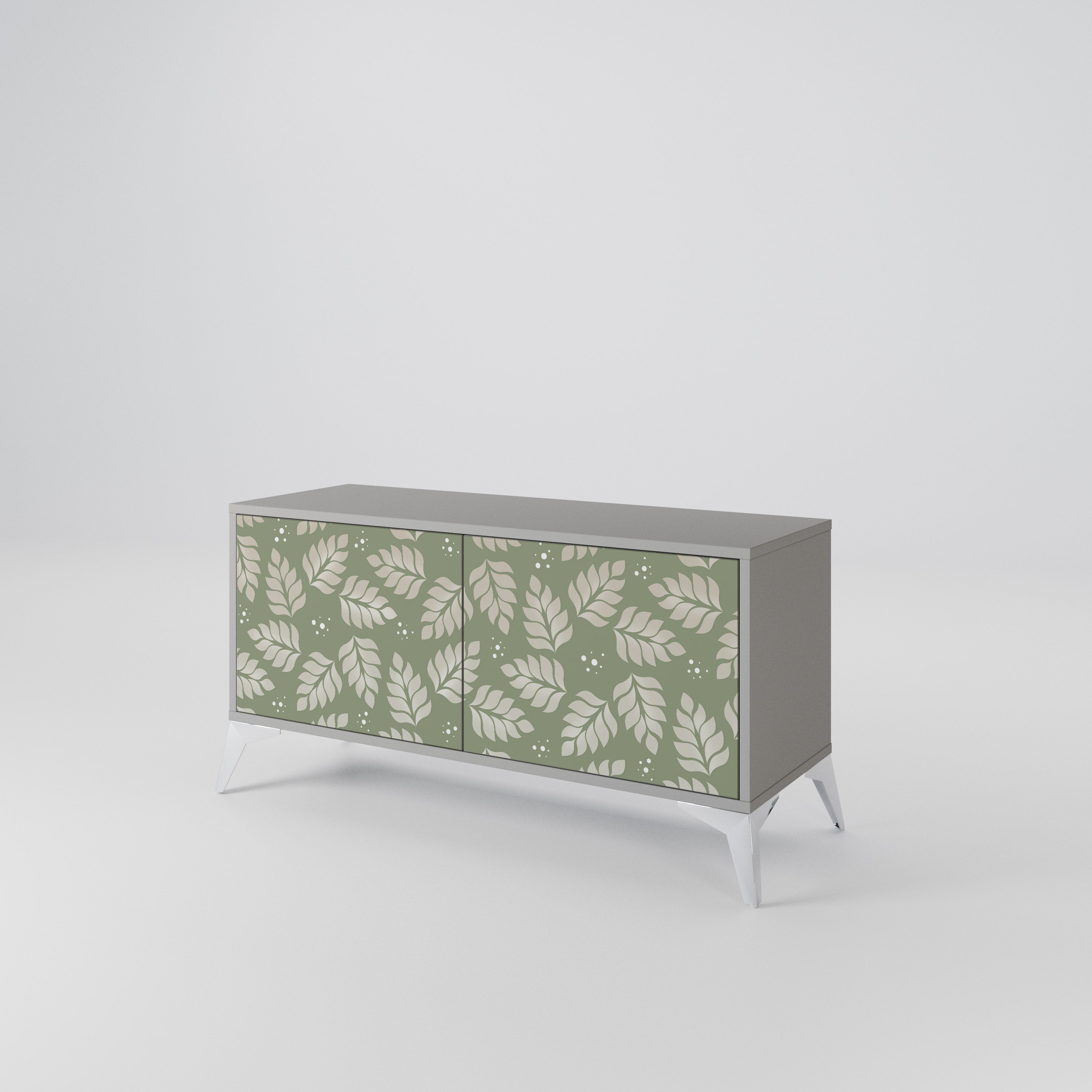 LEAVES ON GREEN Mueble de TV Compacto de 2 puertas