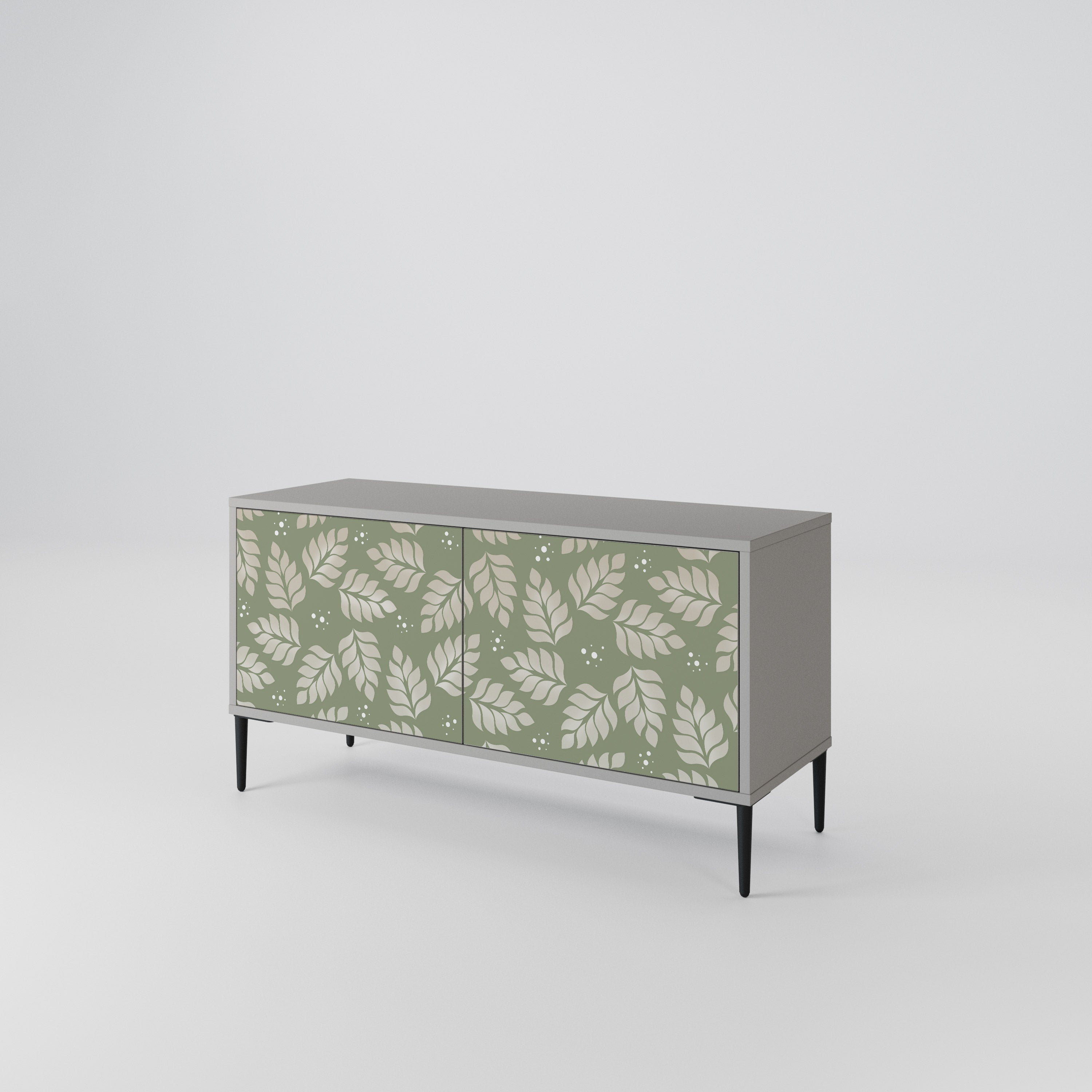 LEAVES ON GREEN Mueble de TV Compacto de 2 puertas
