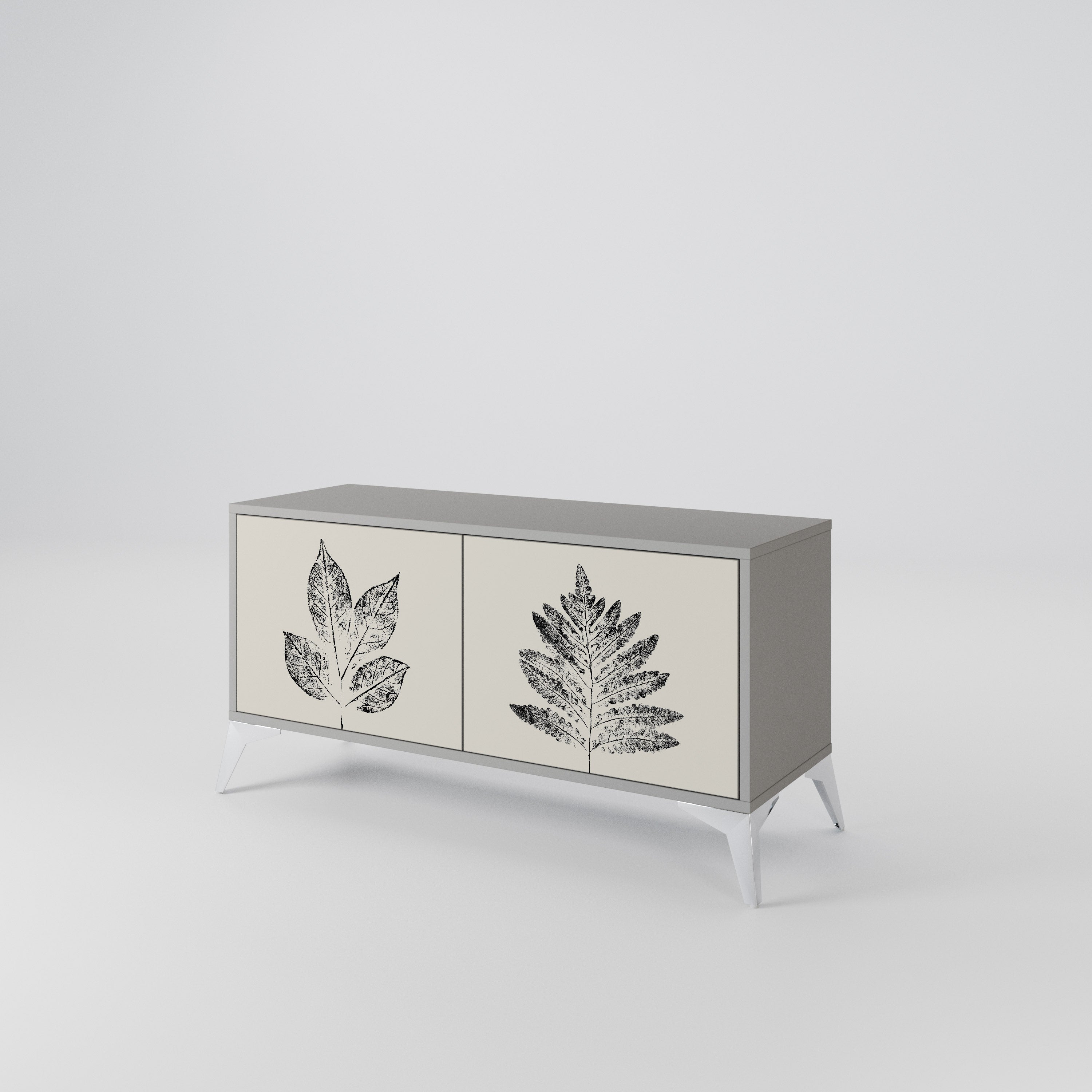 LEAFY STAMPS Mueble de TV Compacto de 2 puertas