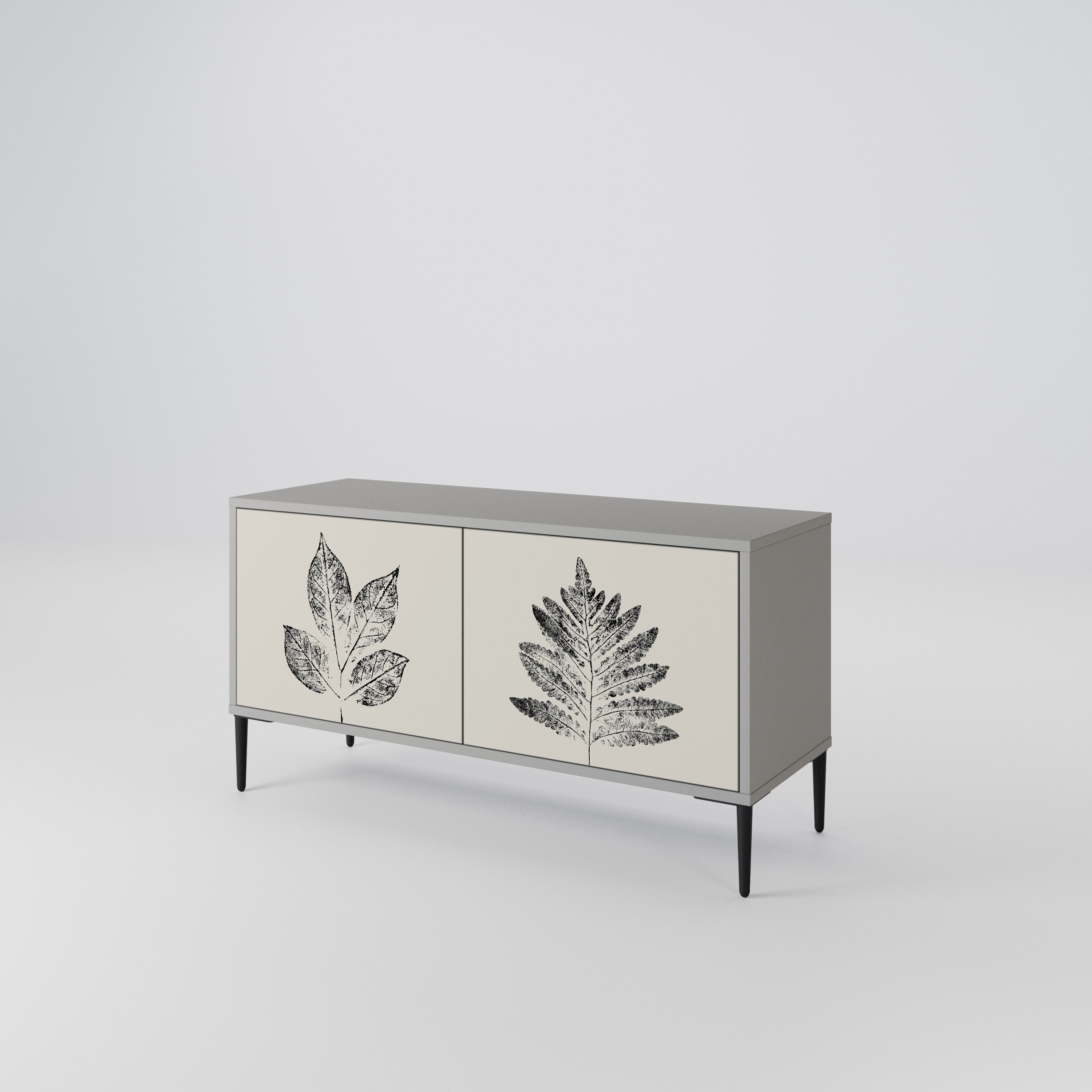 LEAFY STAMPS Mueble de TV Compacto de 2 puertas