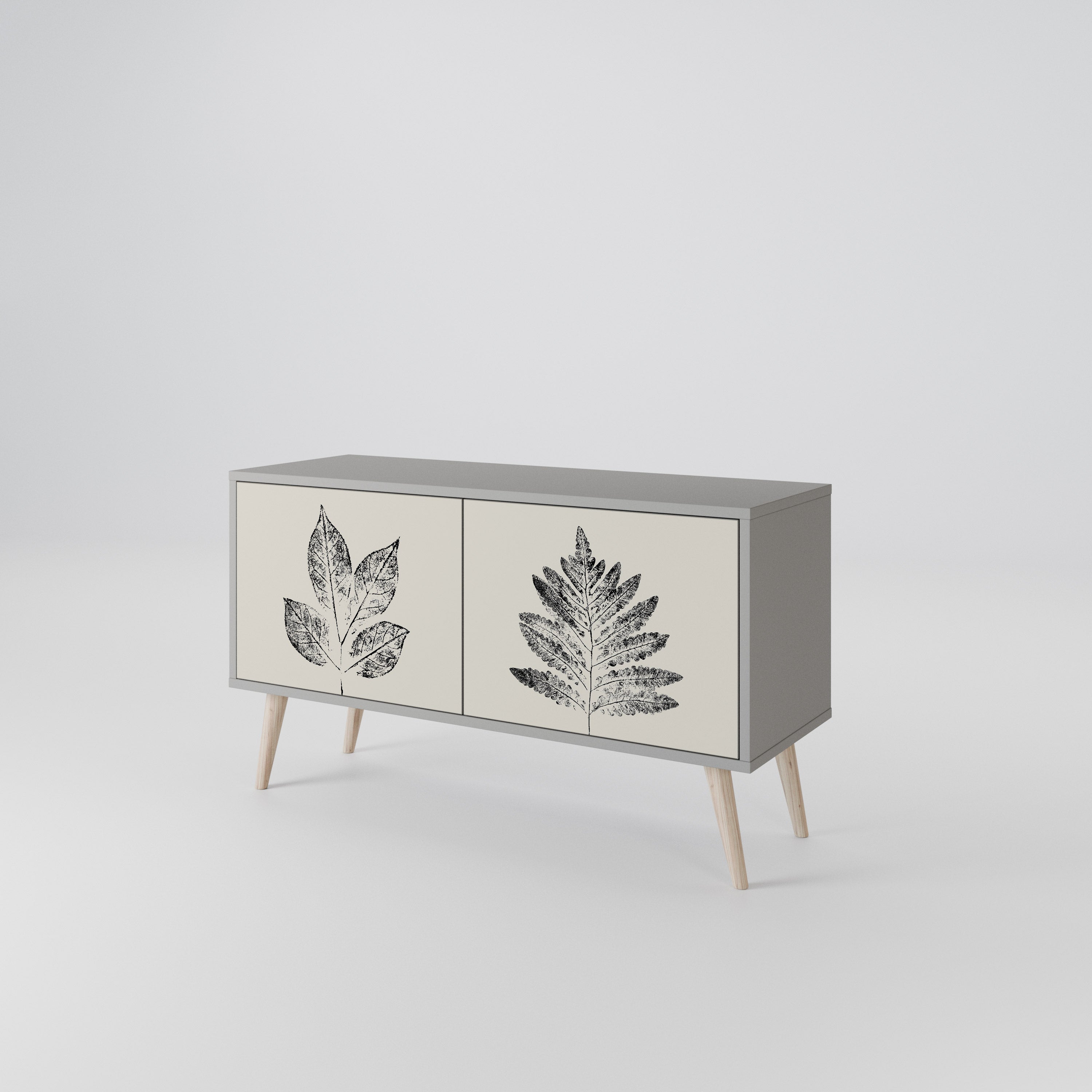 LEAFY STAMPS Mueble de TV Compacto de 2 puertas