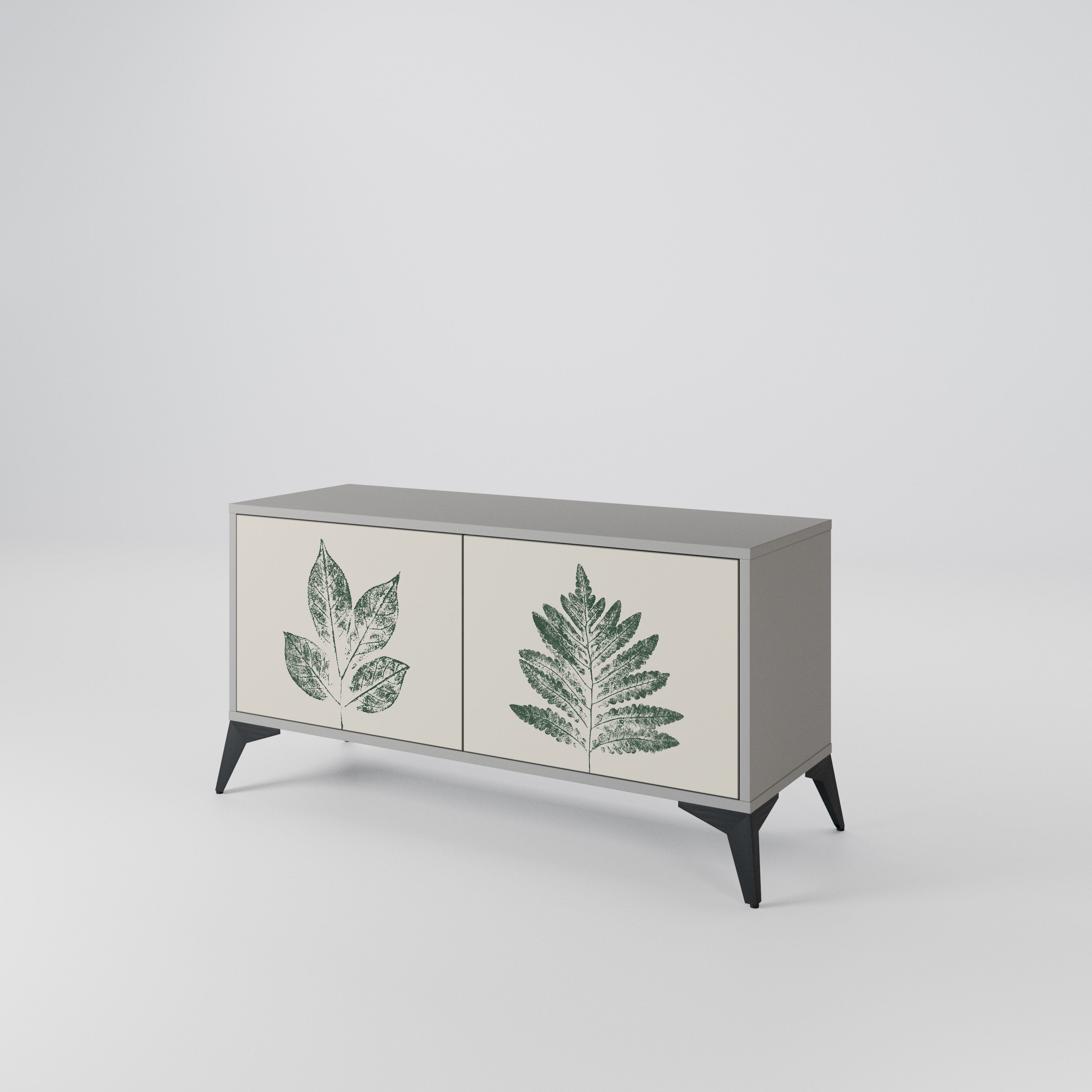 GREEN LEAFY STAMPS Mueble de TV Compacto de 2 puertas