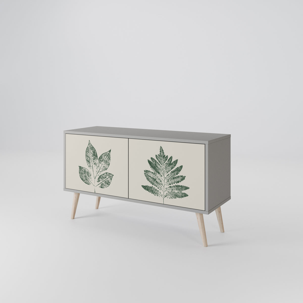 GREEN LEAFY STAMPS Kompaktes 2-türiges TV-Lowboard