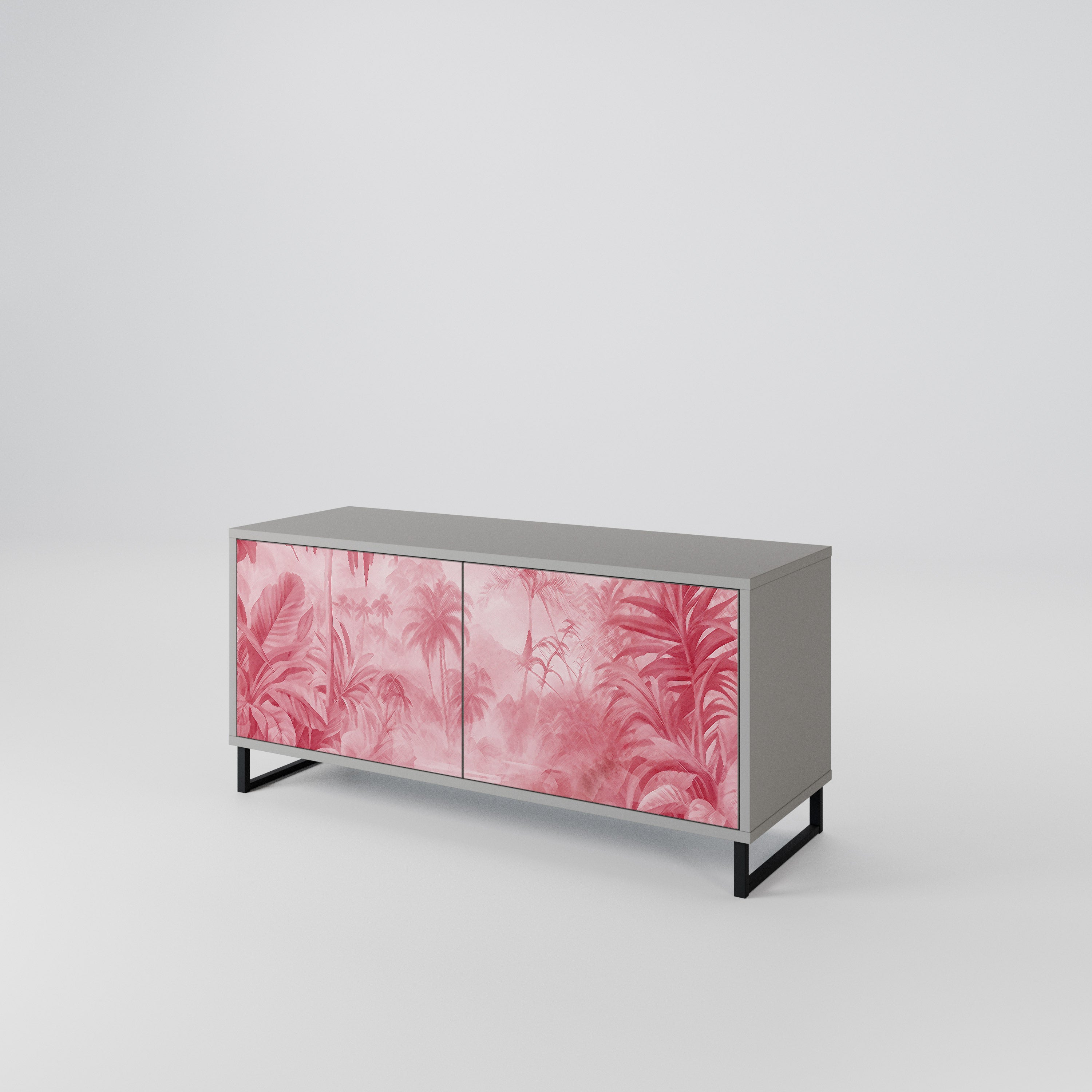 SWEET TROPICS Mueble de TV Compacto de 2 puertas