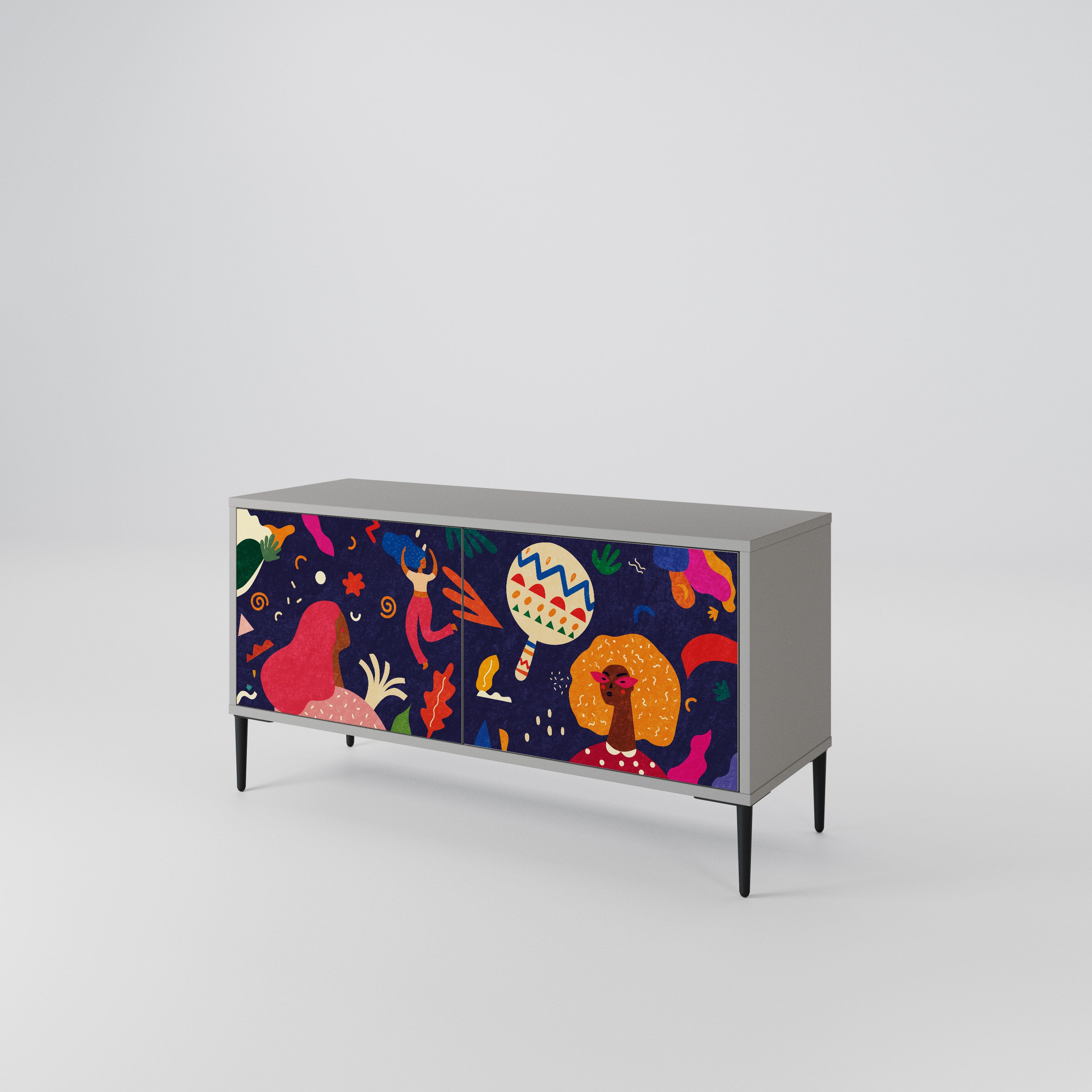 FESTIVE PLEASURES Mueble de TV Compacto de 2 puertas