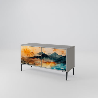 OMINOUS MOUNTAINS Kompaktní dvoudveřový TV stolek