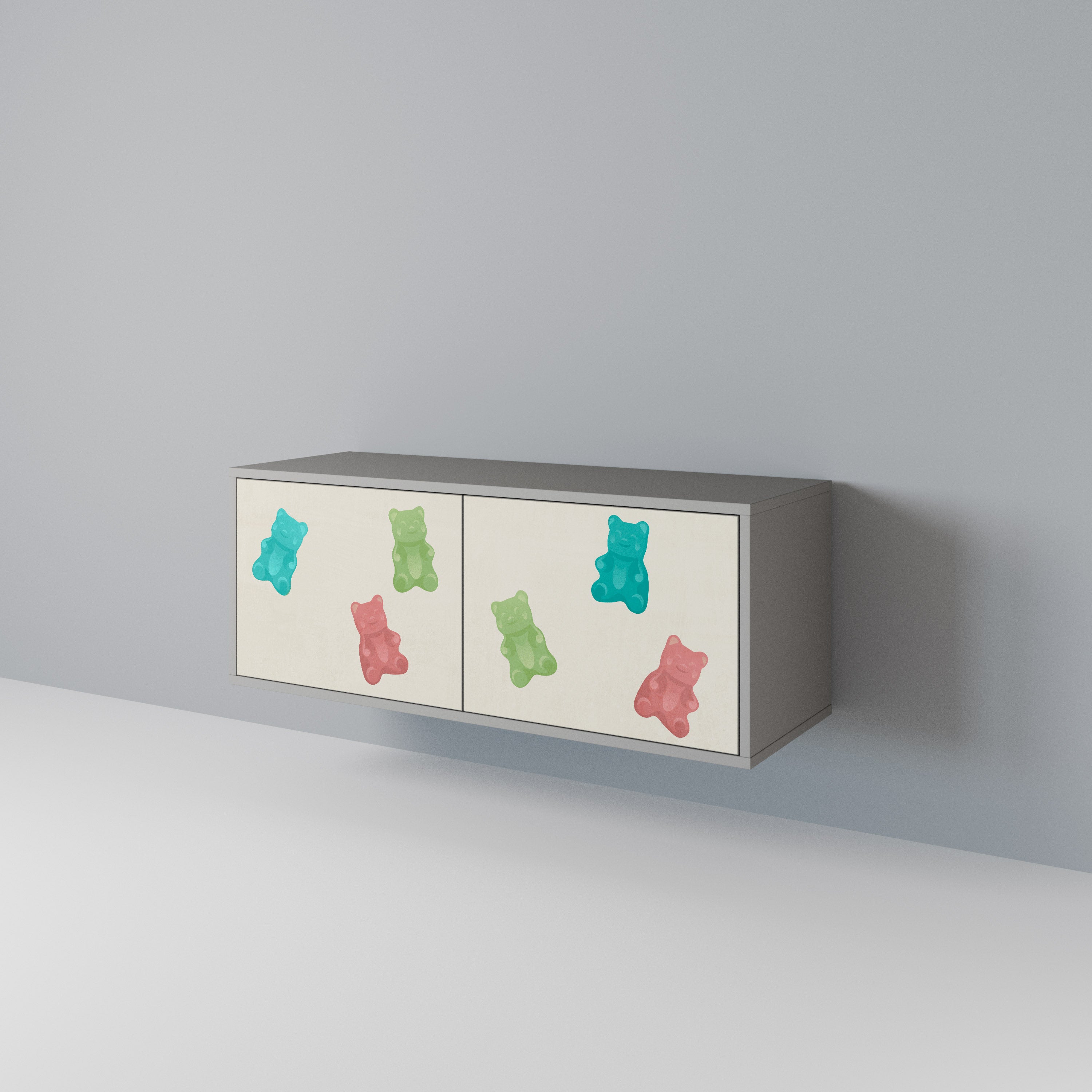 GUMMY BEARS Kompakt TV-bänk med 2 dörrar