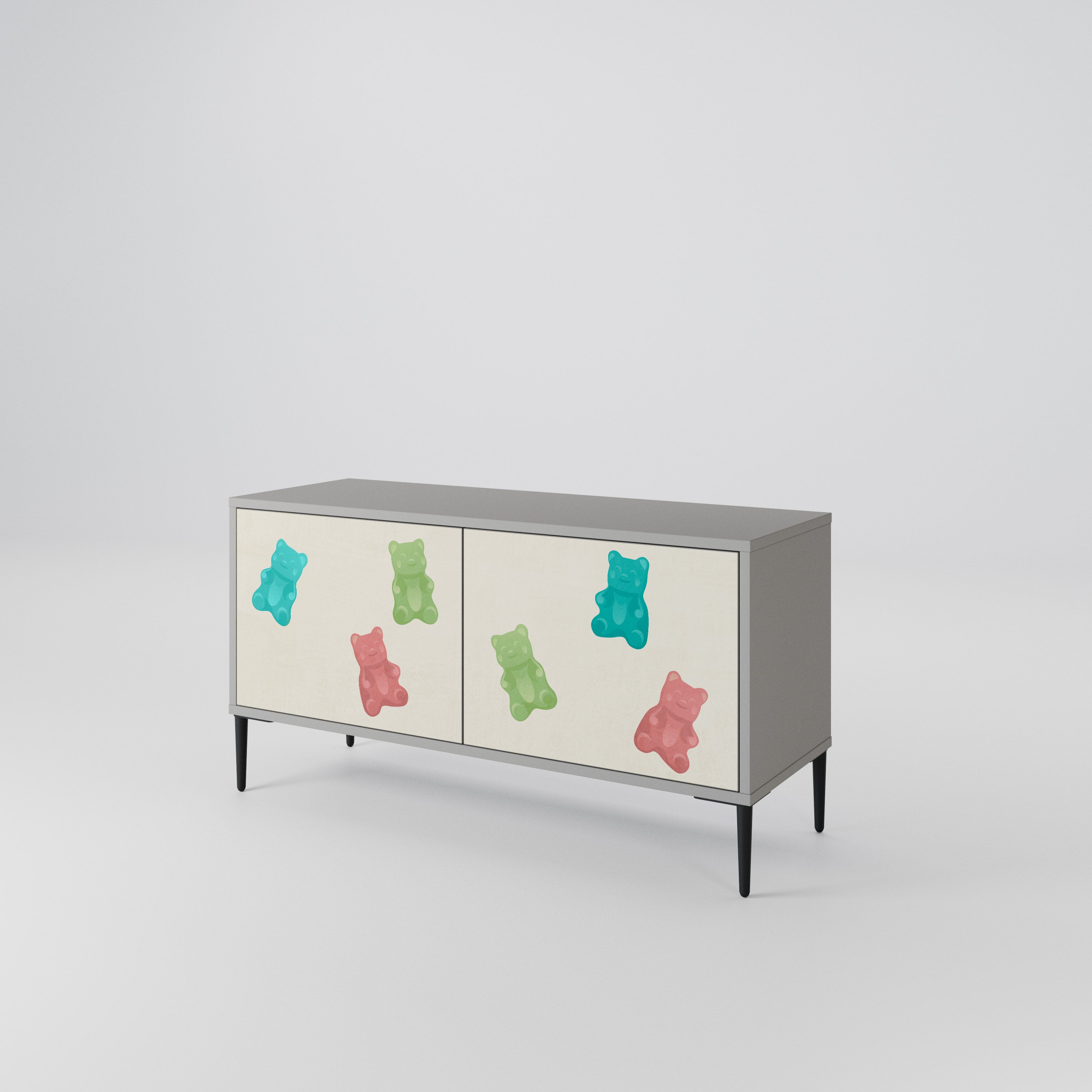 GUMMY BEARS Kompakt TV-bänk med 2 dörrar