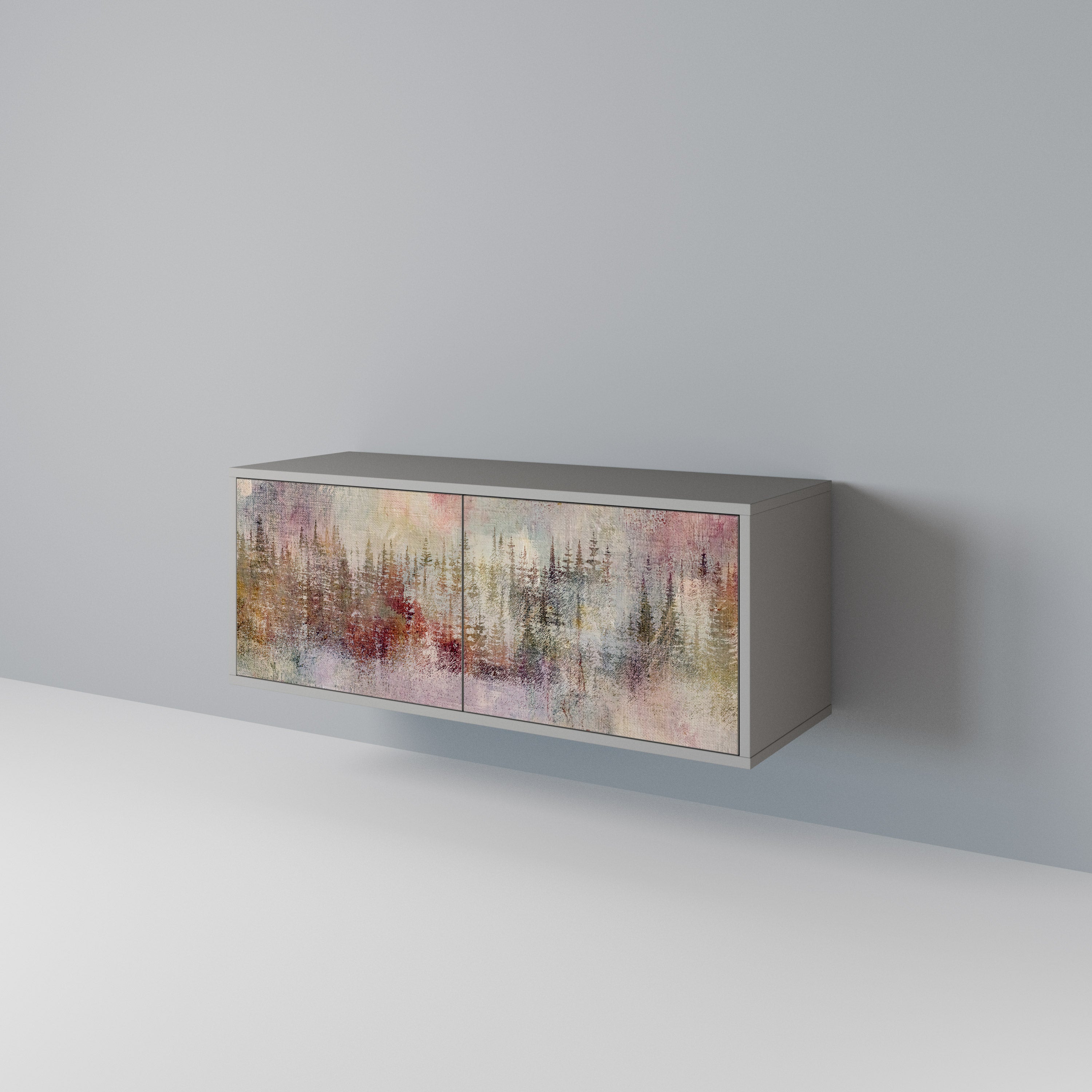 VEILED SUMMIT Kompakt TV-bänk med 2 dörrar