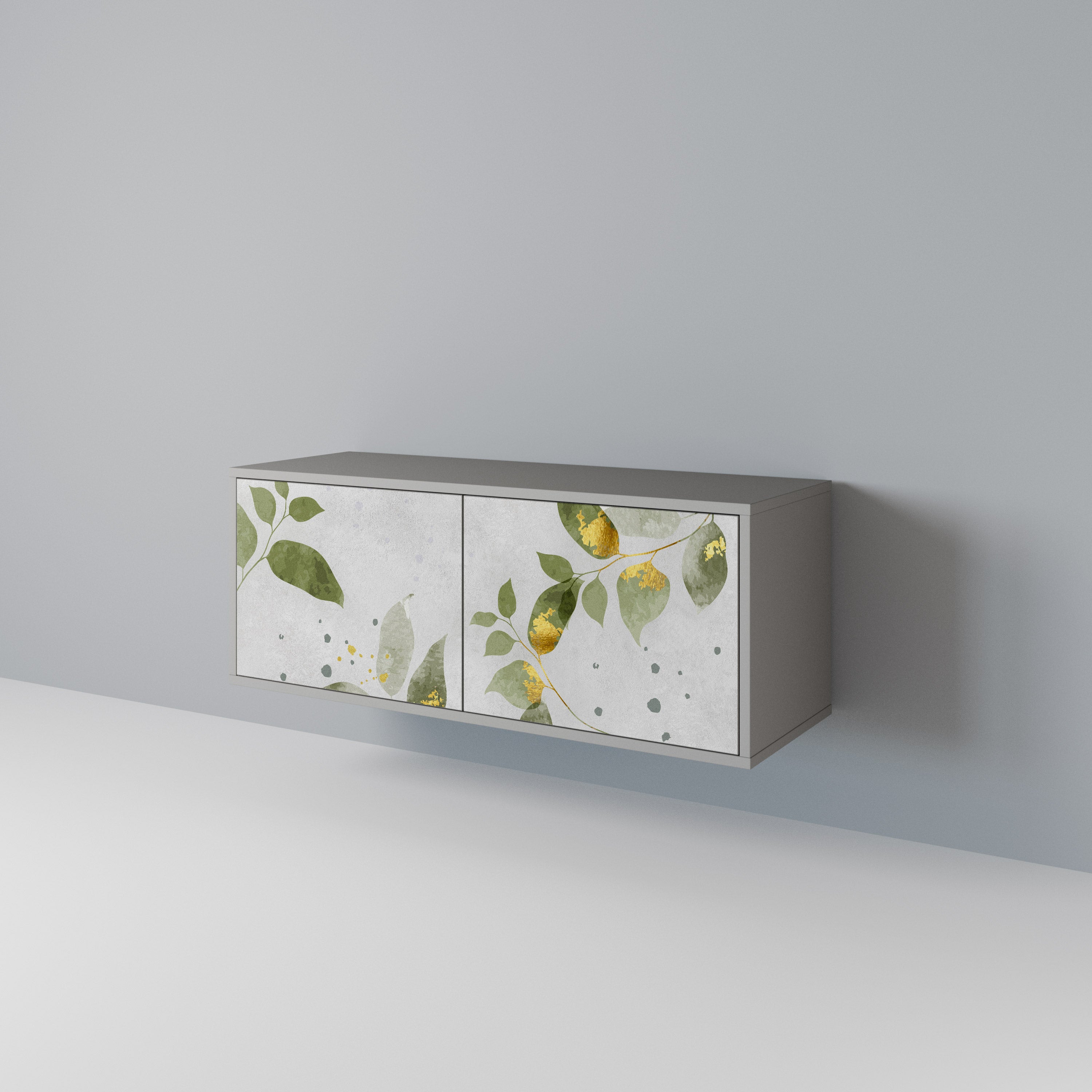 ELEGANT BOTANICS Kompakt TV-bänk med 2 dörrar